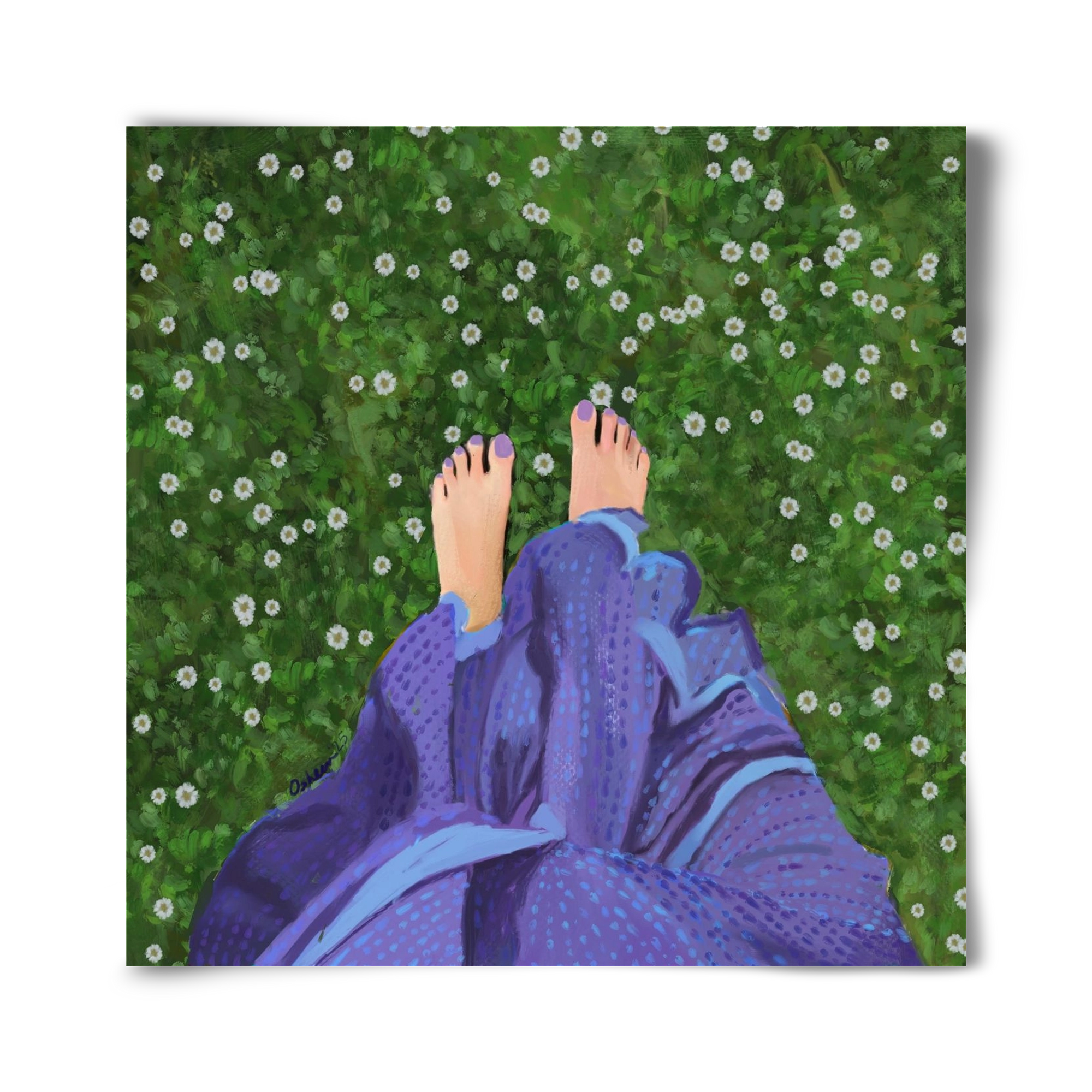 BAREFOOT SOUL, 40x40 cm, Keret nélkül