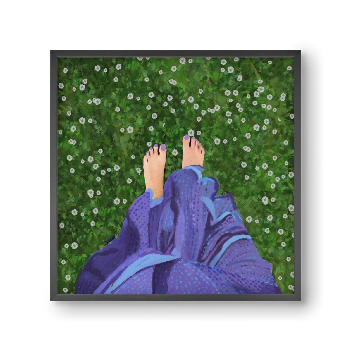 BAREFOOT SOUL, 30x30 cm (30x30 cm), Fekete keret