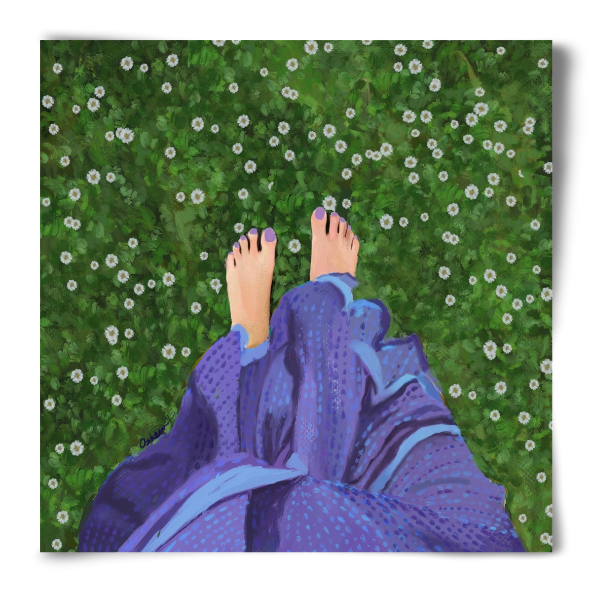 BAREFOOT SOUL, 50x50 cm, Keret nélkül