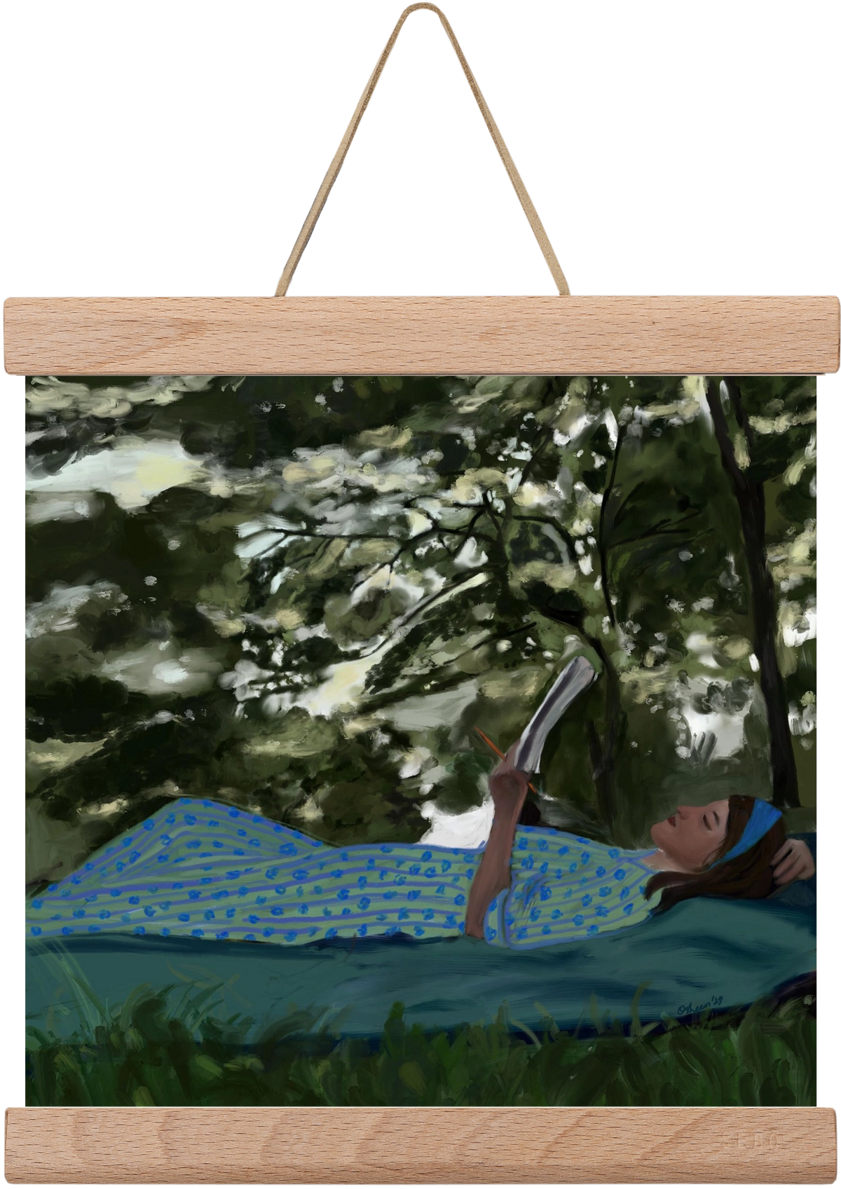 A SUMMER DAYDREAM, 20x20 cm (20x20 cm), Tölgy akasztó