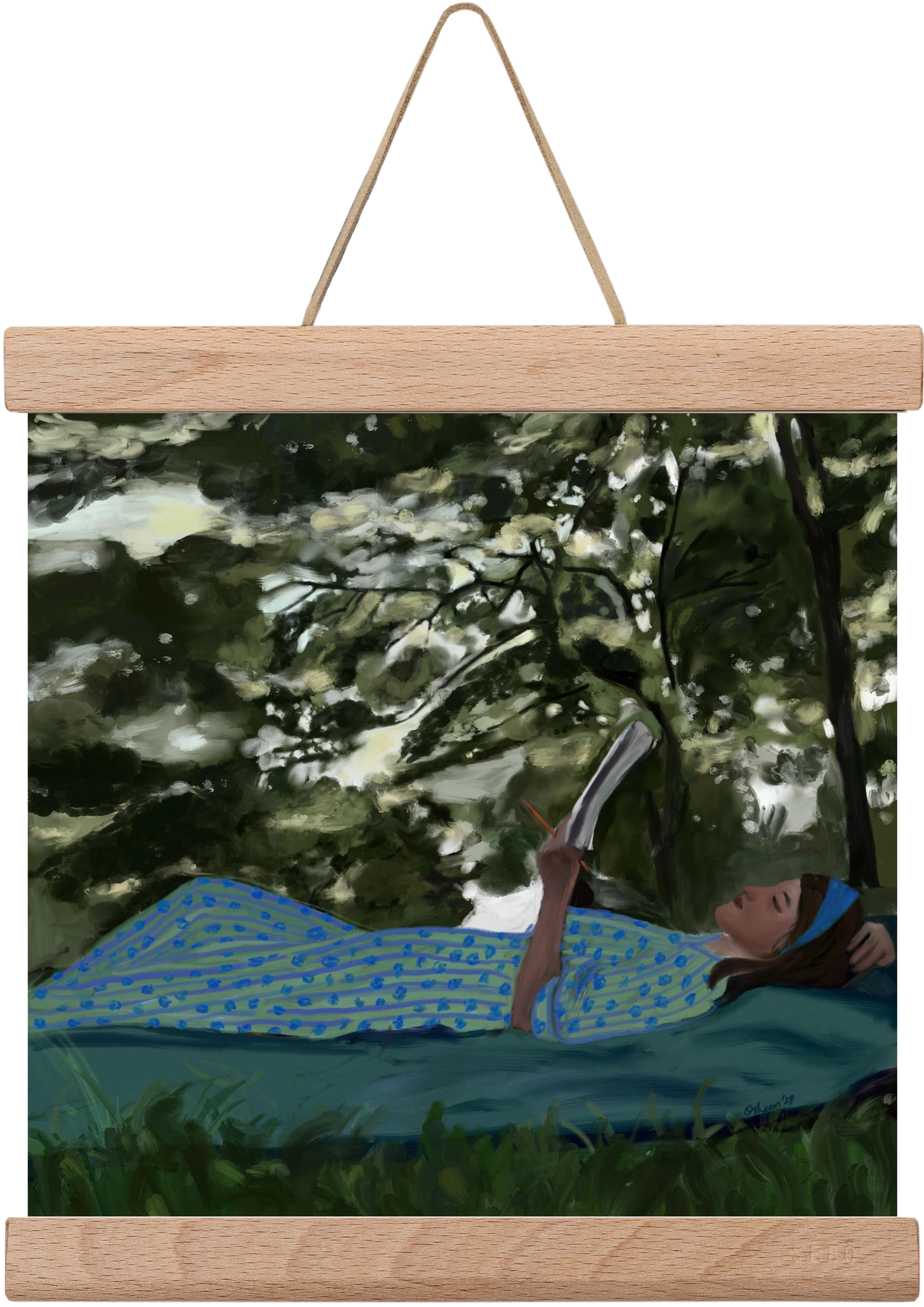 A SUMMER DAYDREAM, 20x20 cm (20x20 cm), Tölgy akasztó