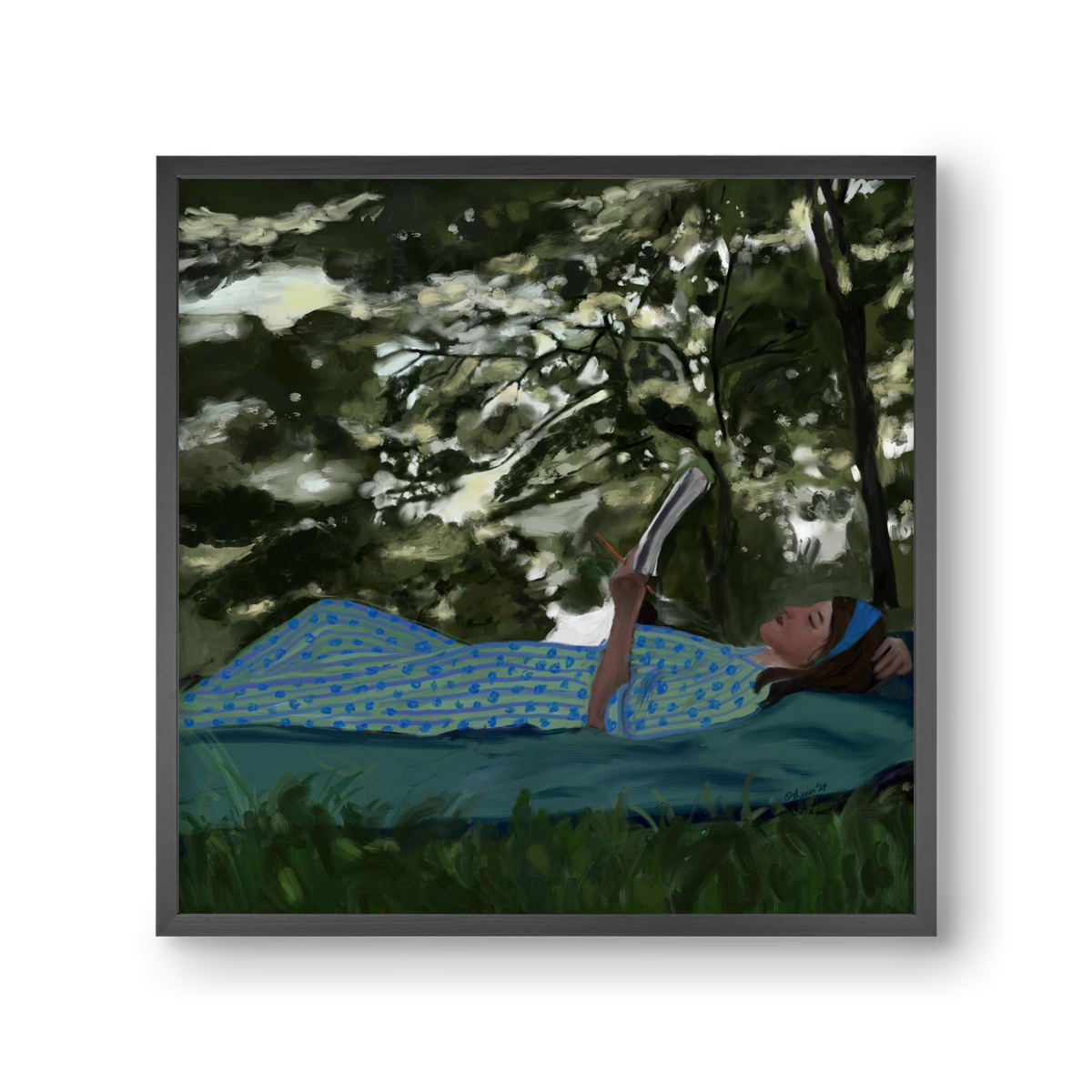 A SUMMER DAYDREAM, 30x30 cm (30x30 cm), Fekete keret