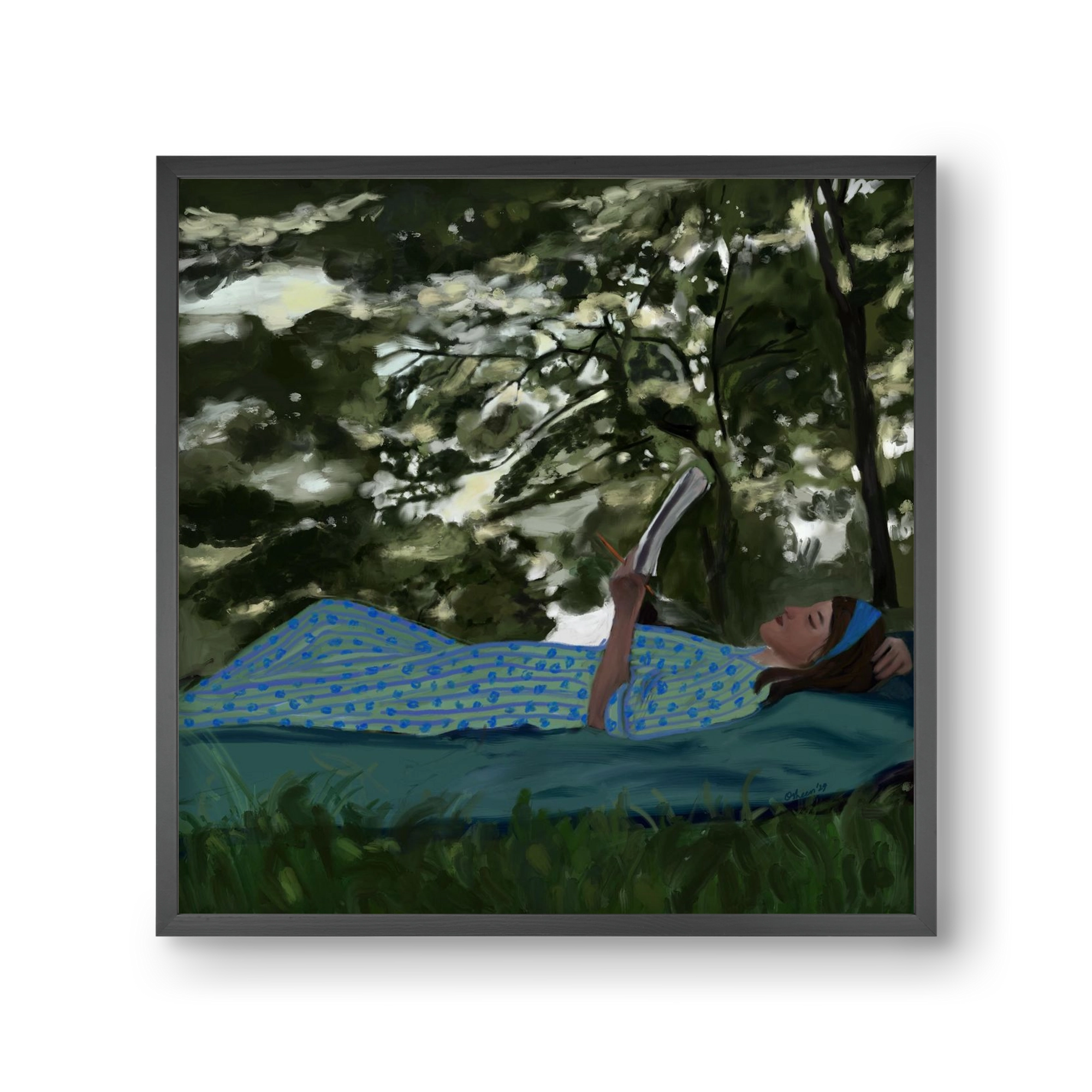 A SUMMER DAYDREAM, 30x30 cm (30x30 cm), Fekete keret