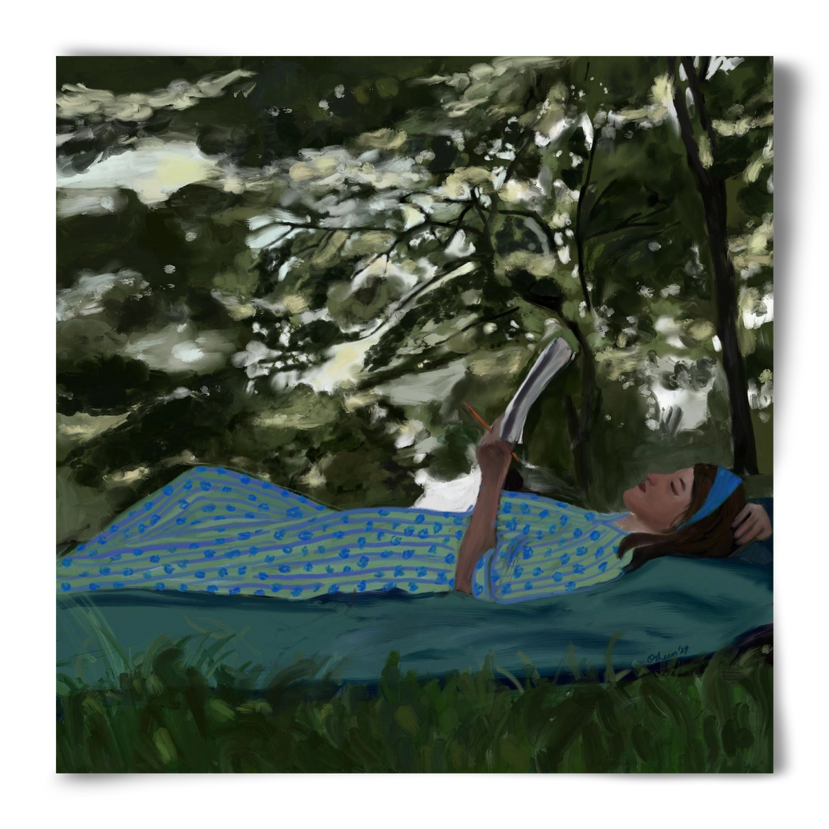 A SUMMER DAYDREAM, 50x50 cm, Keret nélkül