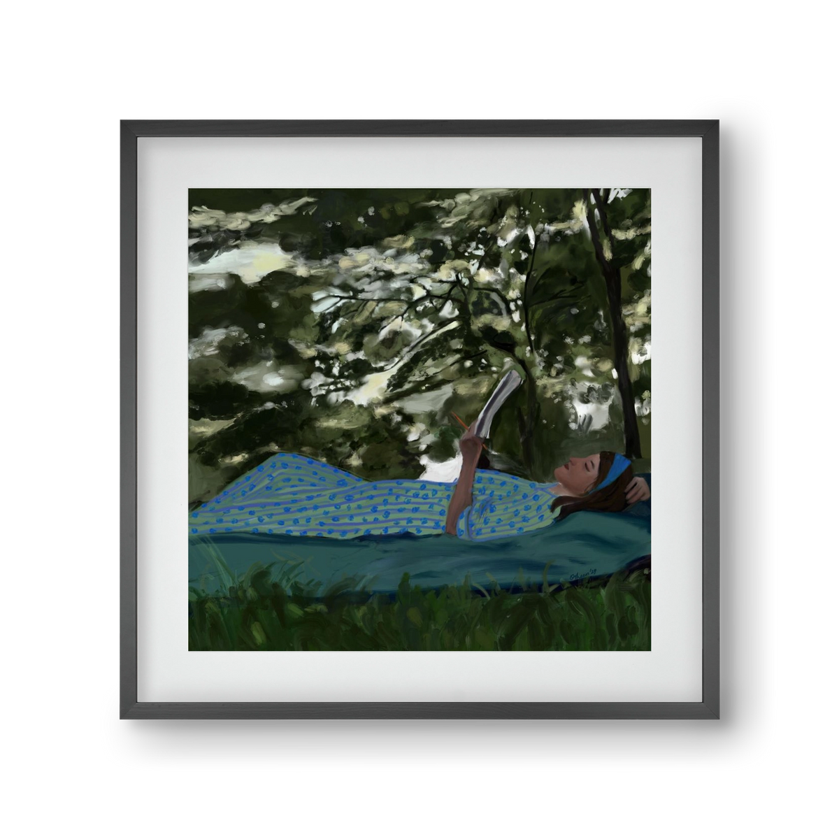 A SUMMER DAYDREAM, 30x30 cm (20x20 cm), Fekete keret, paszpartuval