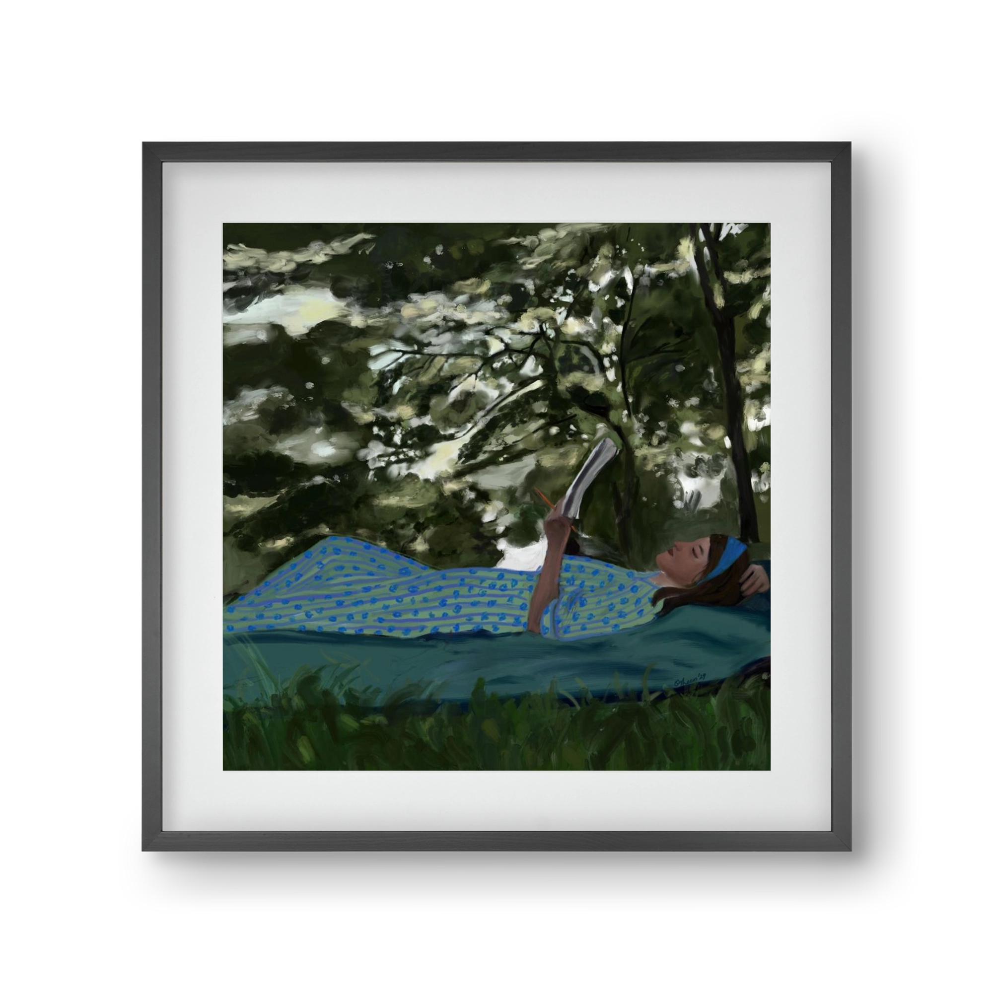 A SUMMER DAYDREAM, 30x30 cm (20x20 cm), Fekete keret, paszpartuval