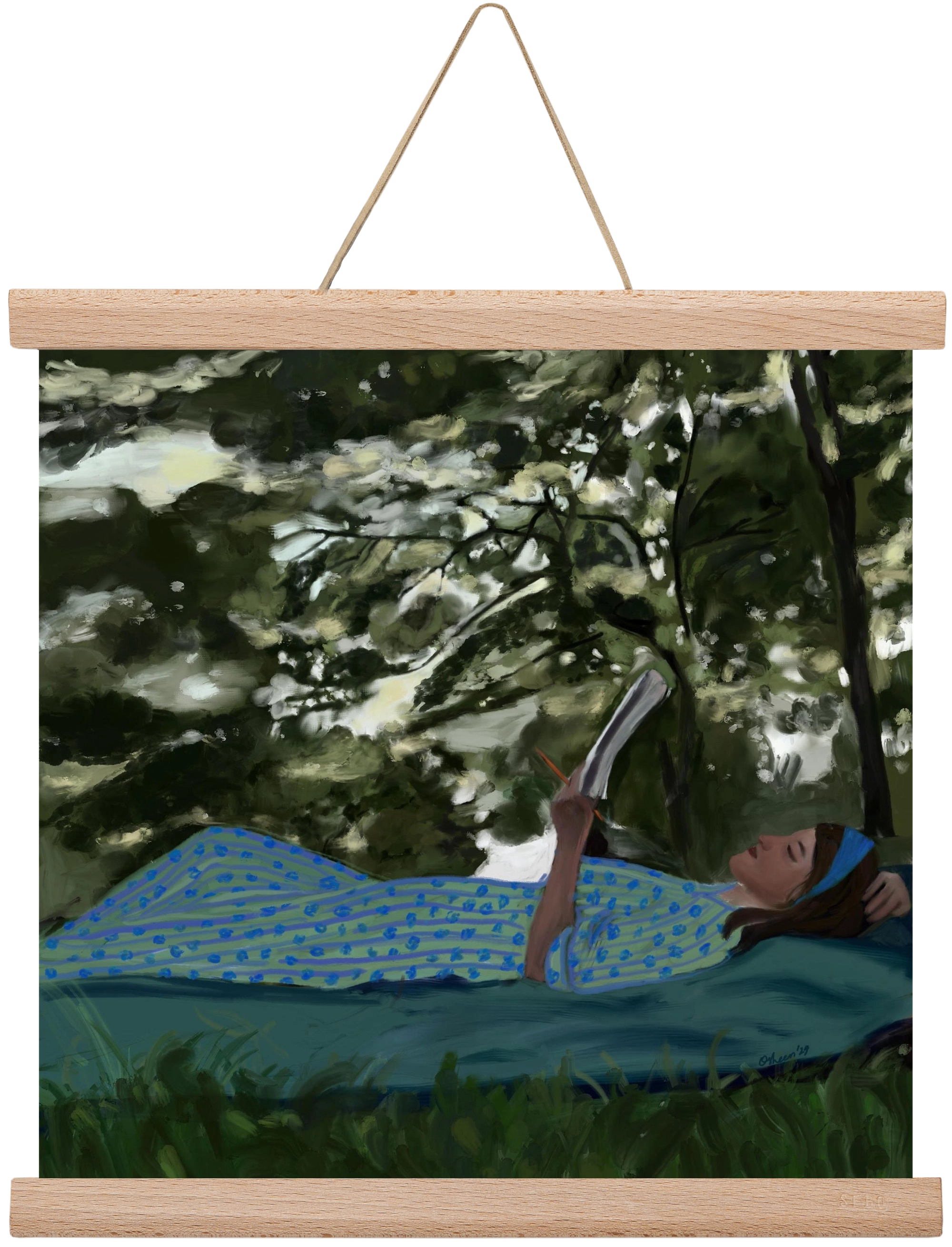 A SUMMER DAYDREAM, 30x30 cm (30x30 cm), Tölgy akasztó