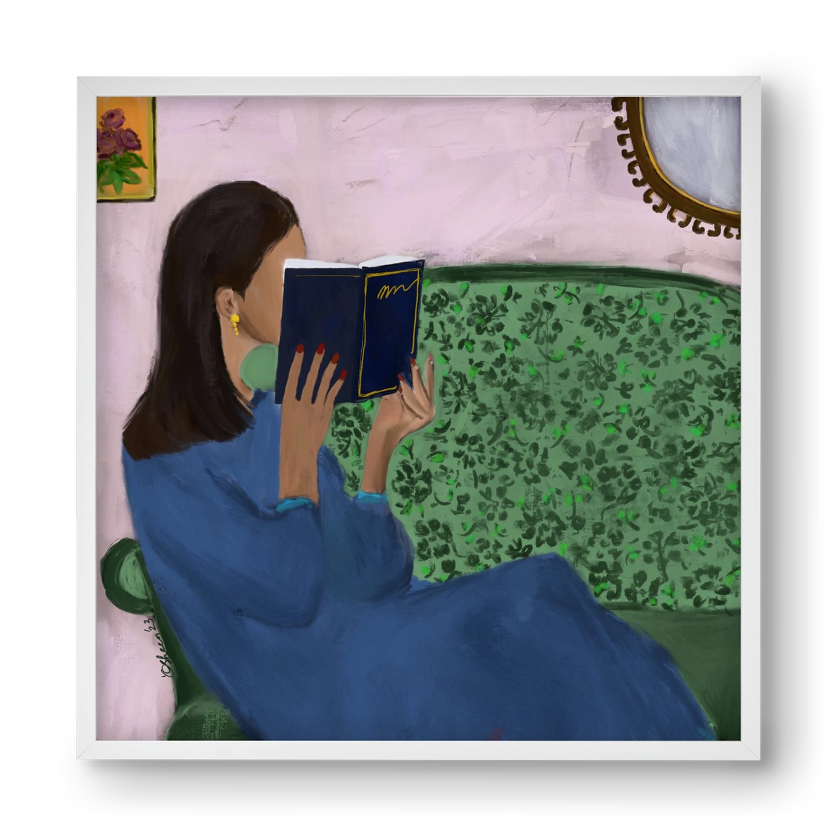 AFTERNOON ESCAPE, 40x40 cm (40x40 cm), Fehér keret