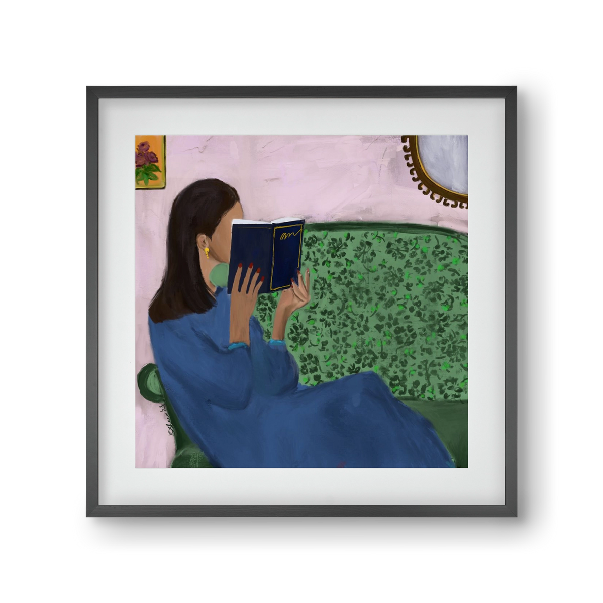 AFTERNOON ESCAPE, 30x30 cm (20x20 cm), Fekete keret, paszpartuval