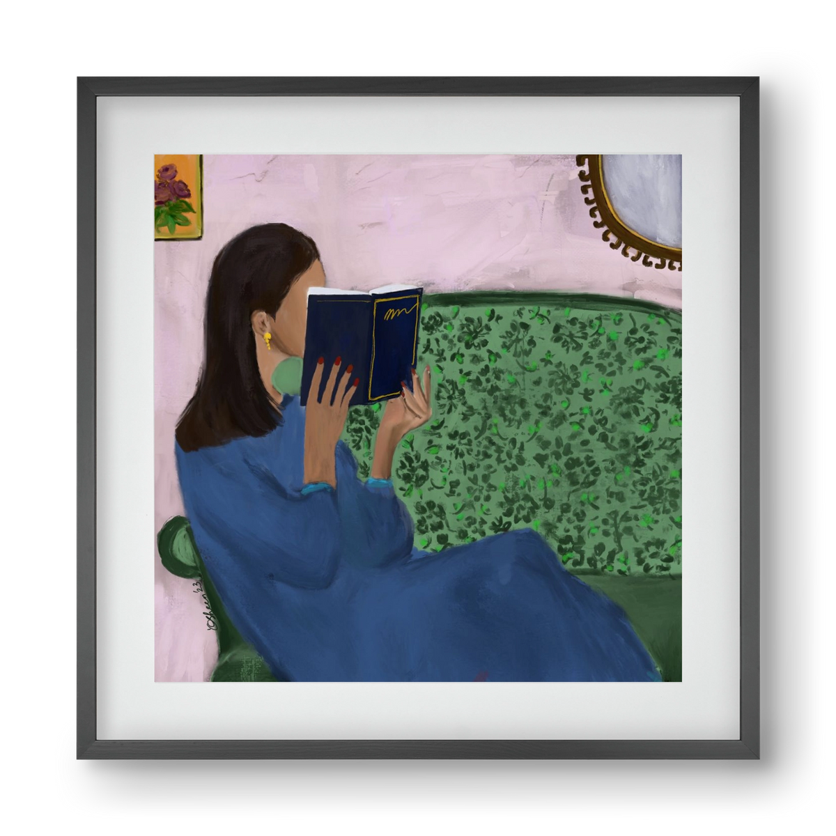 AFTERNOON ESCAPE, 40x40 cm (30x30 cm), Fekete keret, paszpartuval