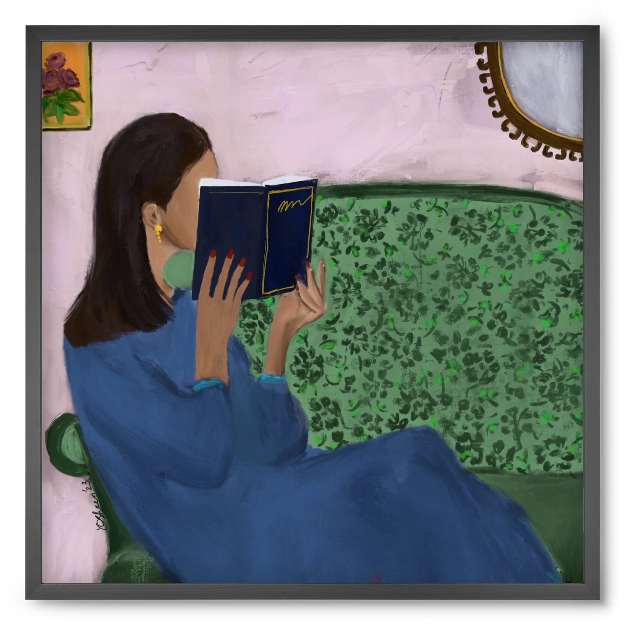 AFTERNOON ESCAPE, 50x50 cm (50x50 cm), Fekete keret