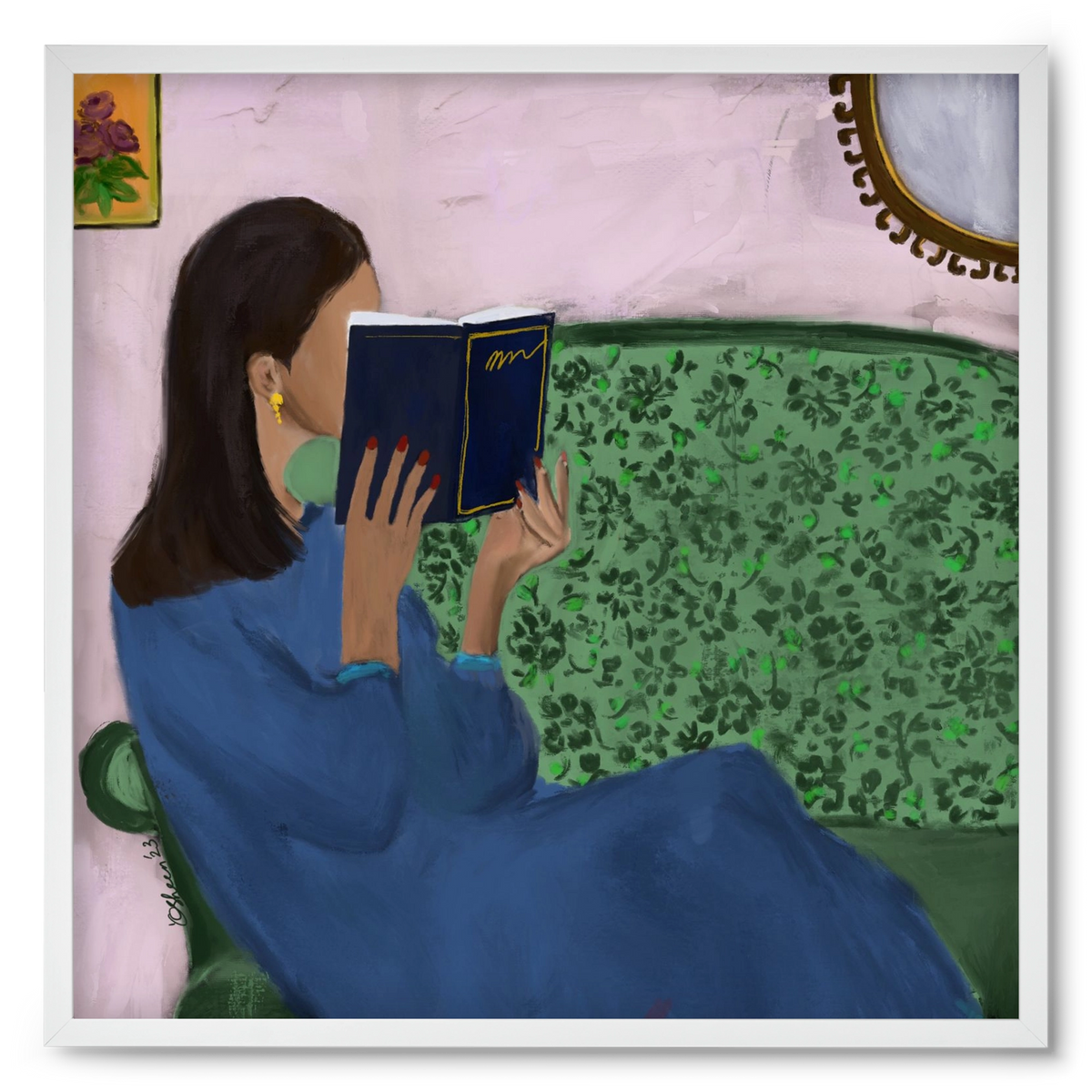 AFTERNOON ESCAPE, 50x50 cm (50x50 cm), Fehér keret