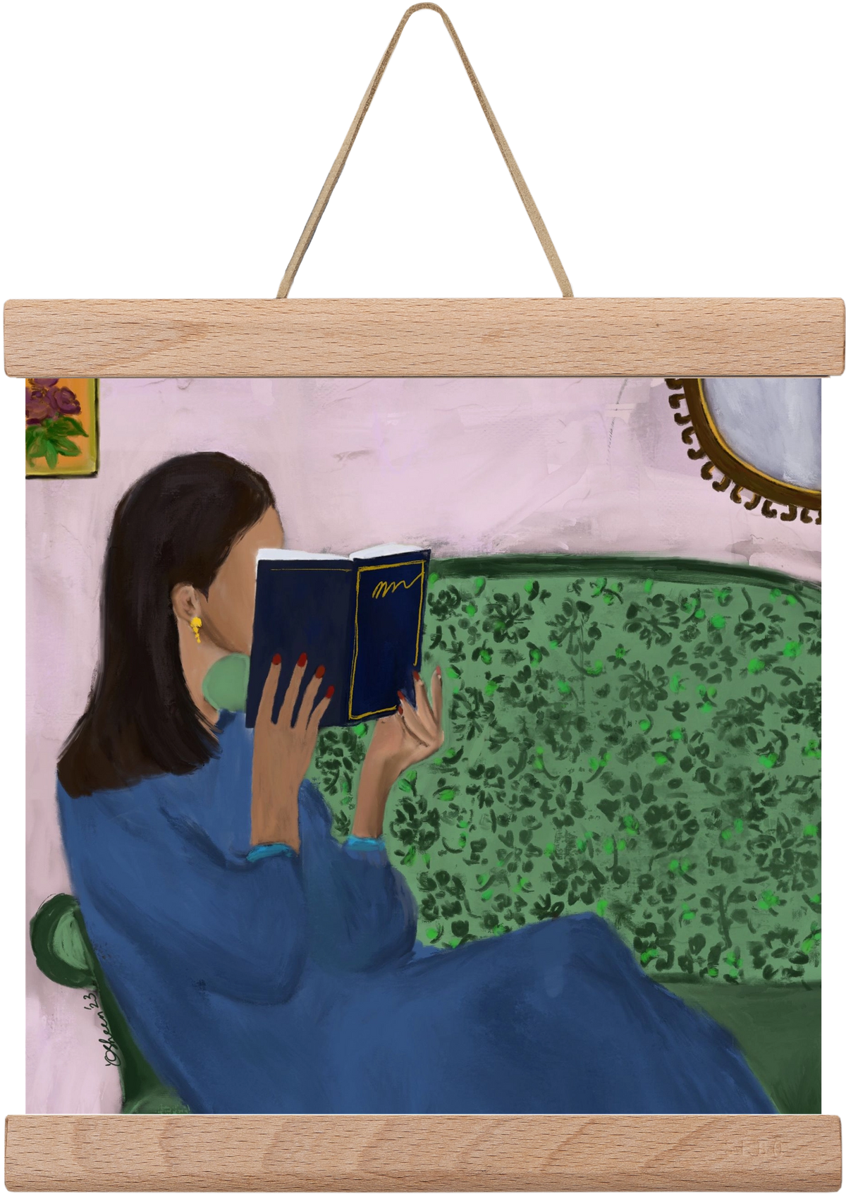 AFTERNOON ESCAPE, 20x20 cm (20x20 cm), Tölgy akasztó