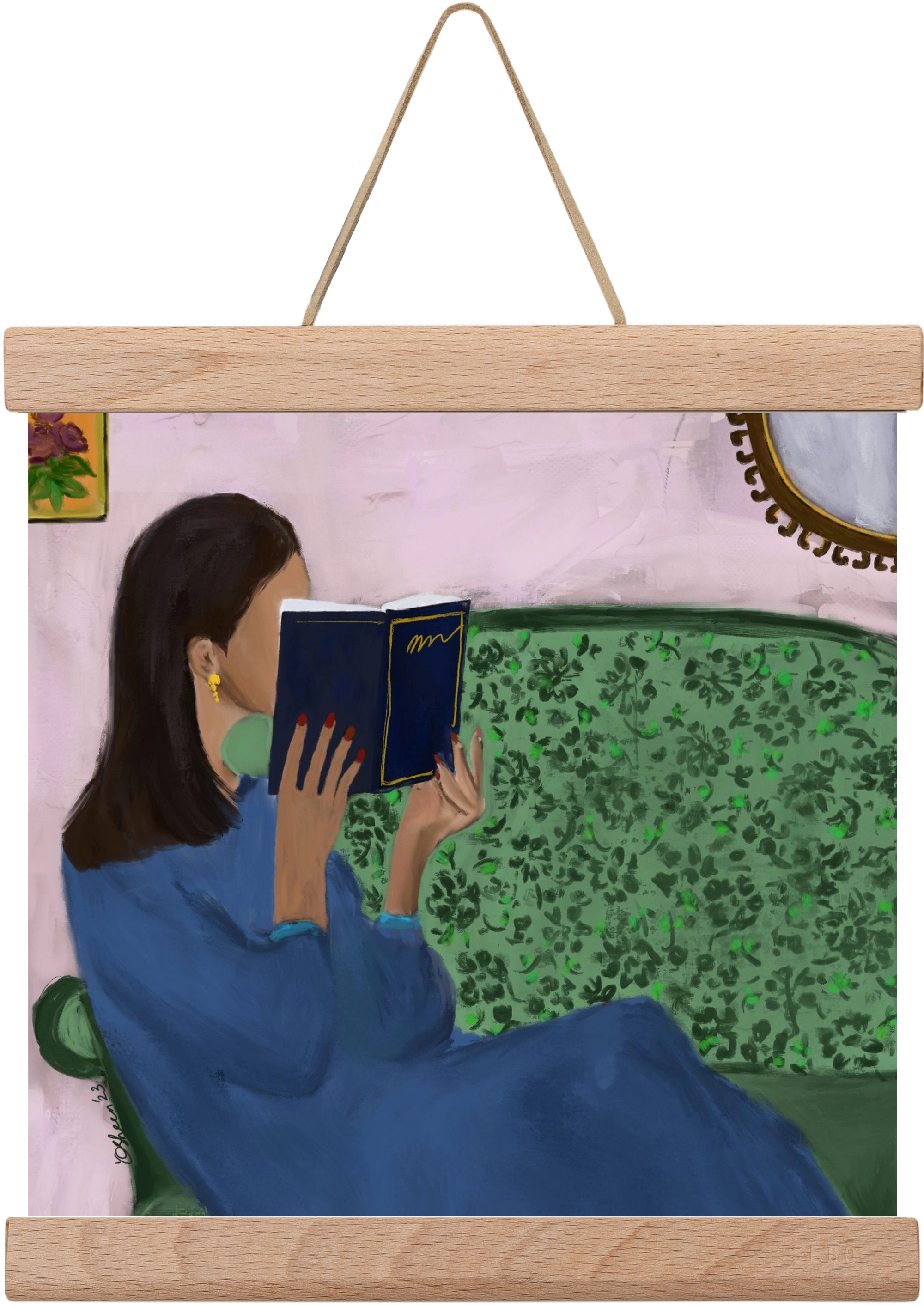 AFTERNOON ESCAPE, 20x20 cm (20x20 cm), Tölgy akasztó