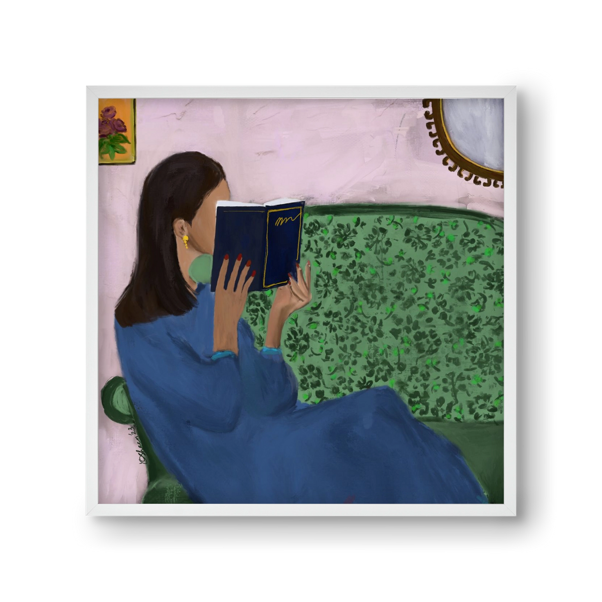 AFTERNOON ESCAPE, 30x30 cm (30x30 cm), Fehér keret