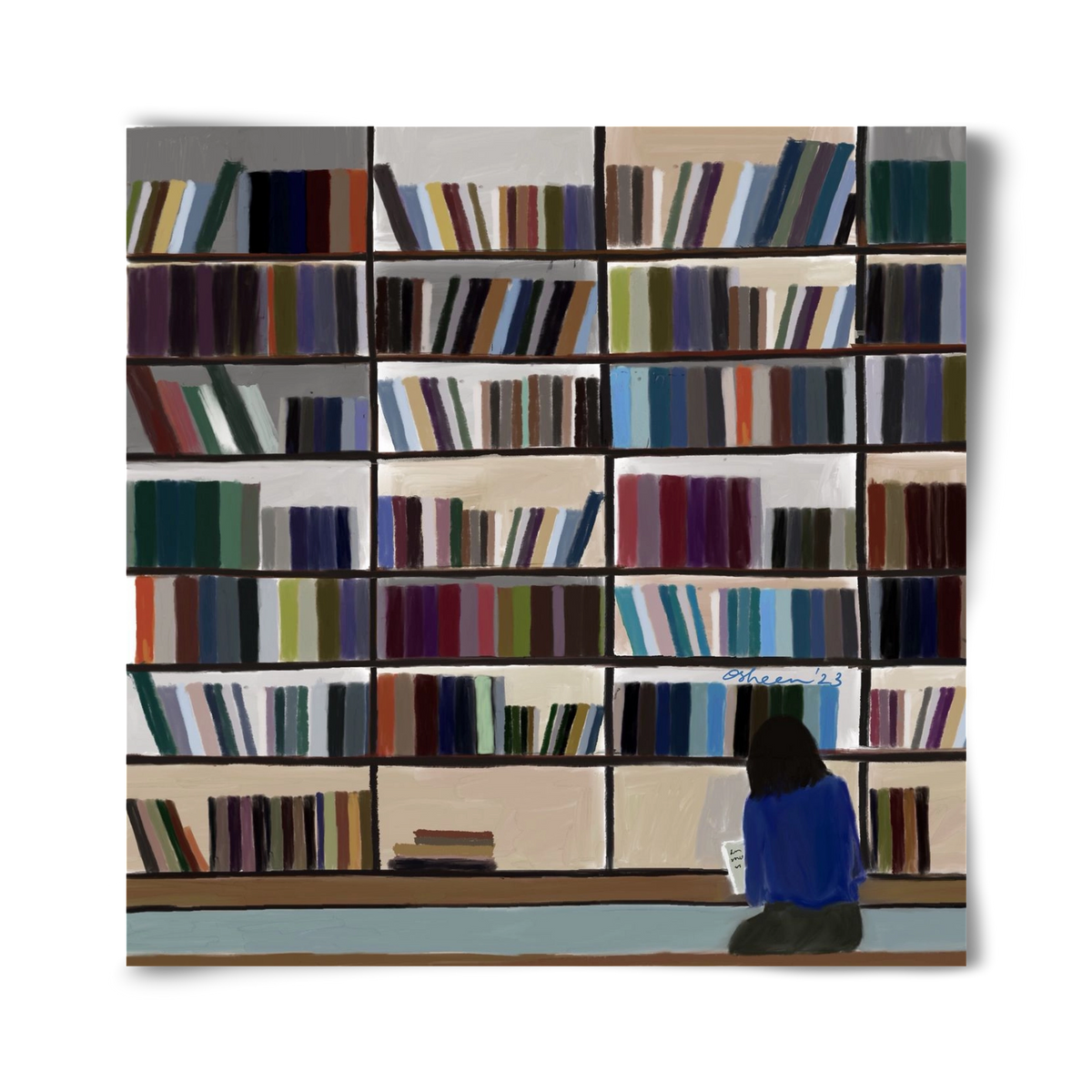 CONTEMPLATING, 40x40 cm, Keret nélkül