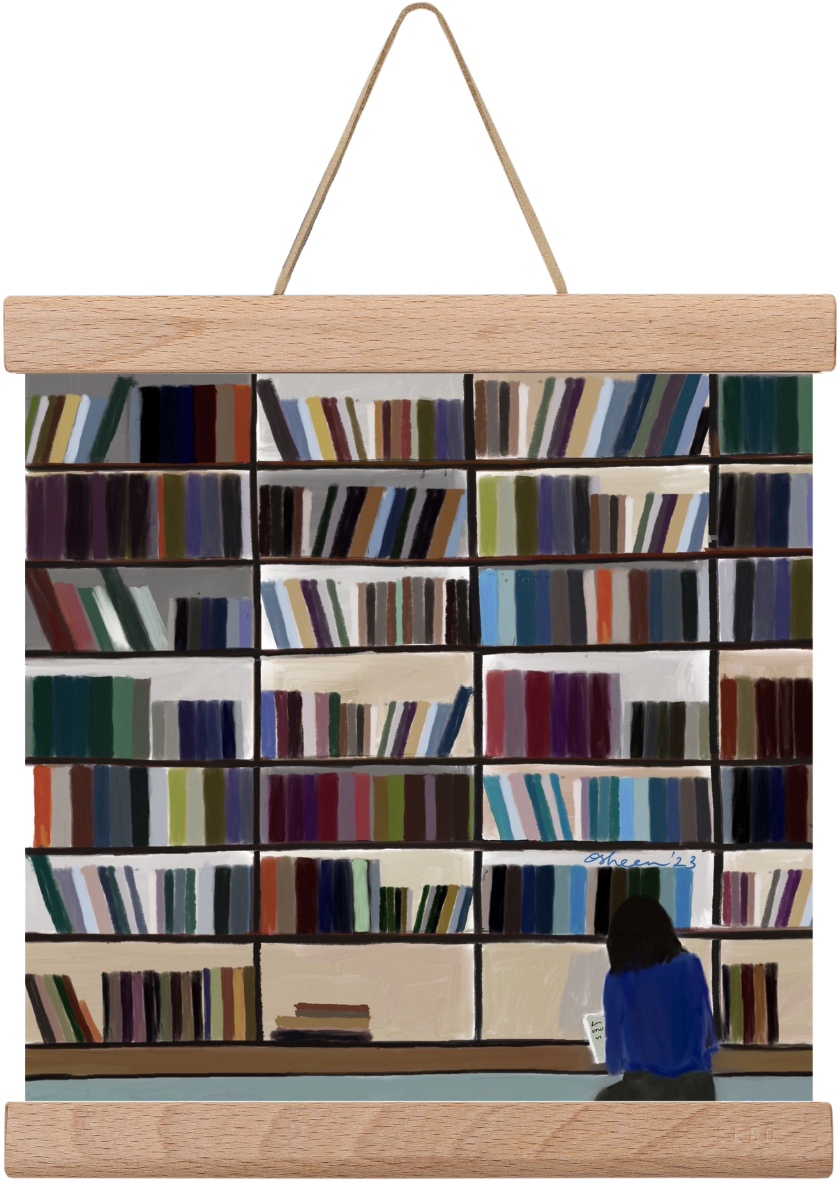 CONTEMPLATING, 20x20 cm (20x20 cm), Tölgy akasztó