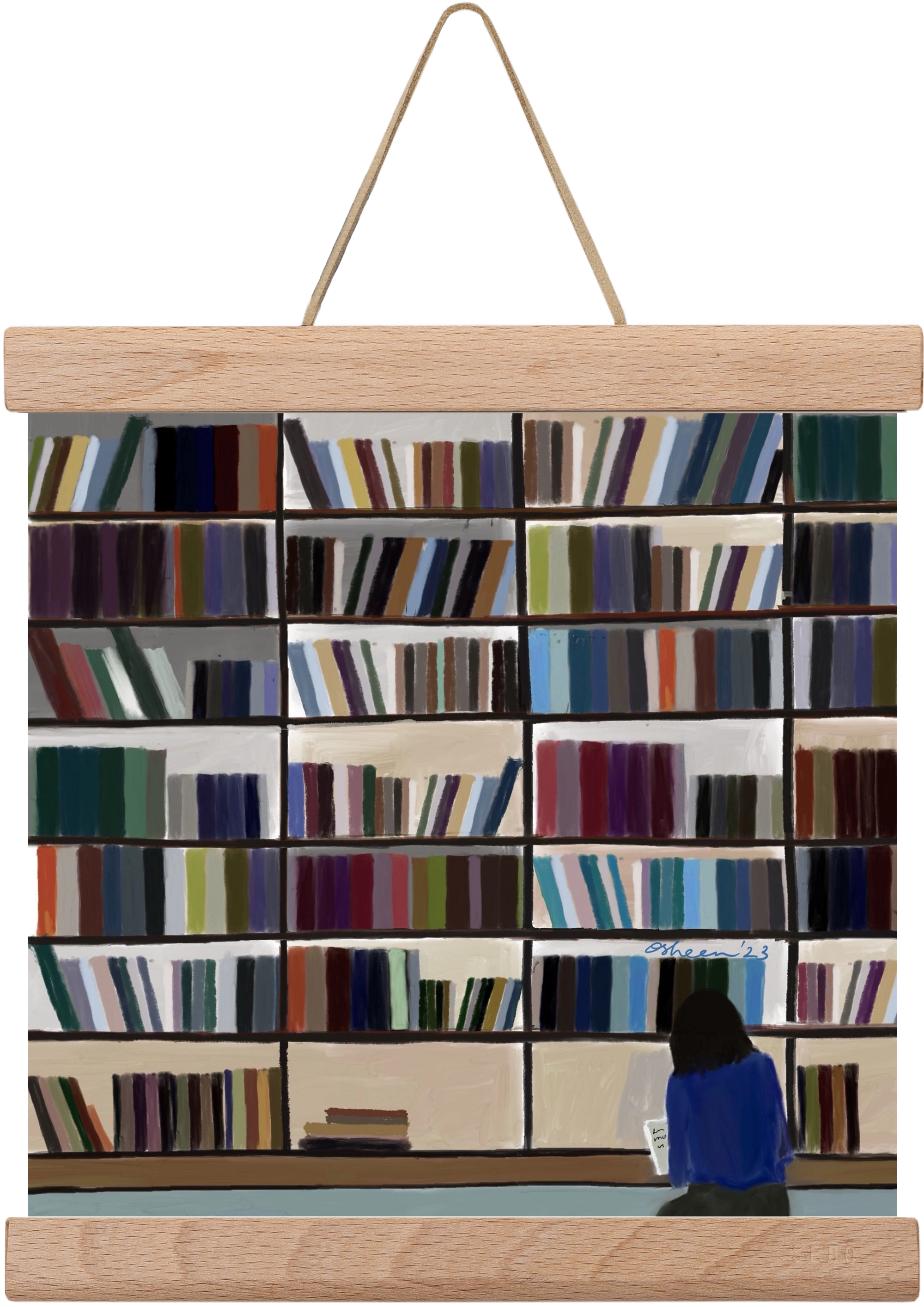 CONTEMPLATING, 20x20 cm (20x20 cm), Tölgy akasztó