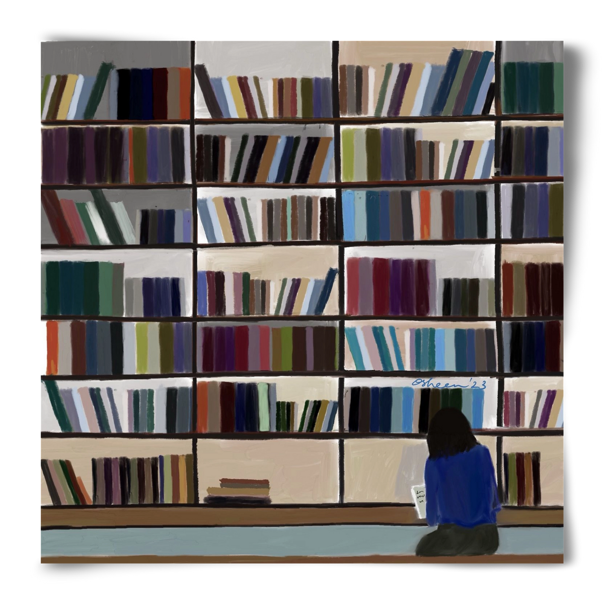 CONTEMPLATING, 50x50 cm, Keret nélkül