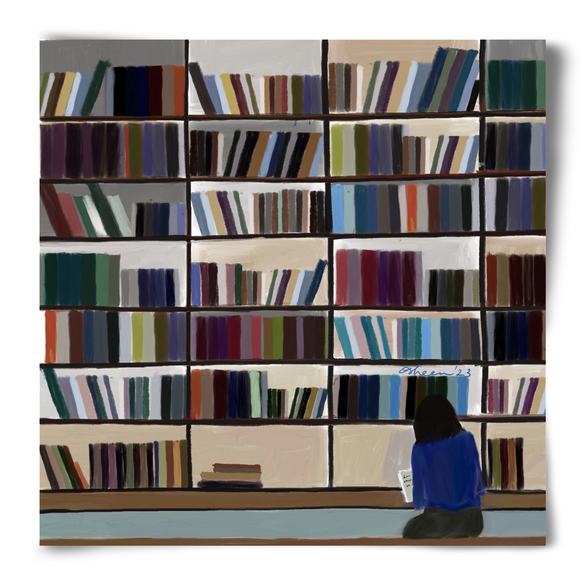 CONTEMPLATING, 50x50 cm, Keret nélkül