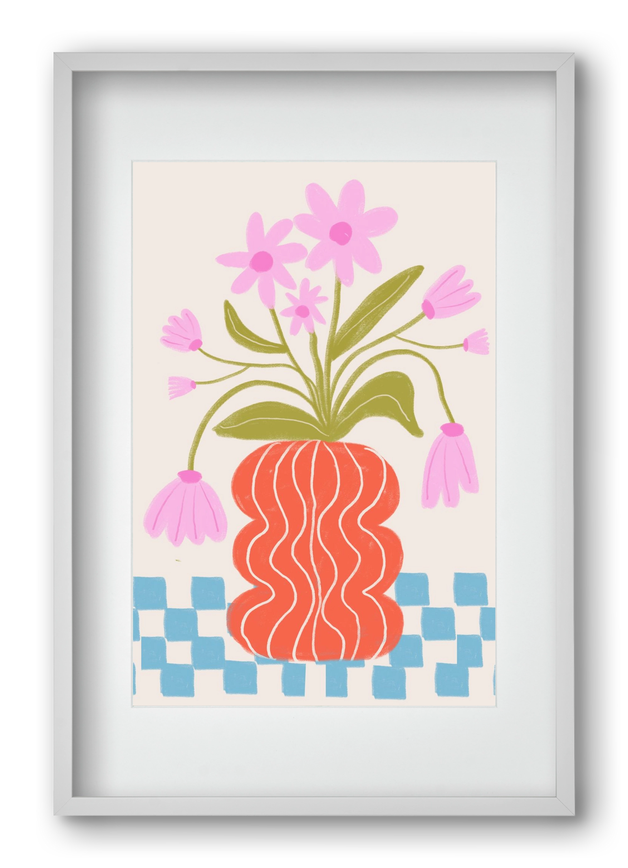 Calm, 40x60 cm (30x45 cm), Fehér keret, paszpartuval