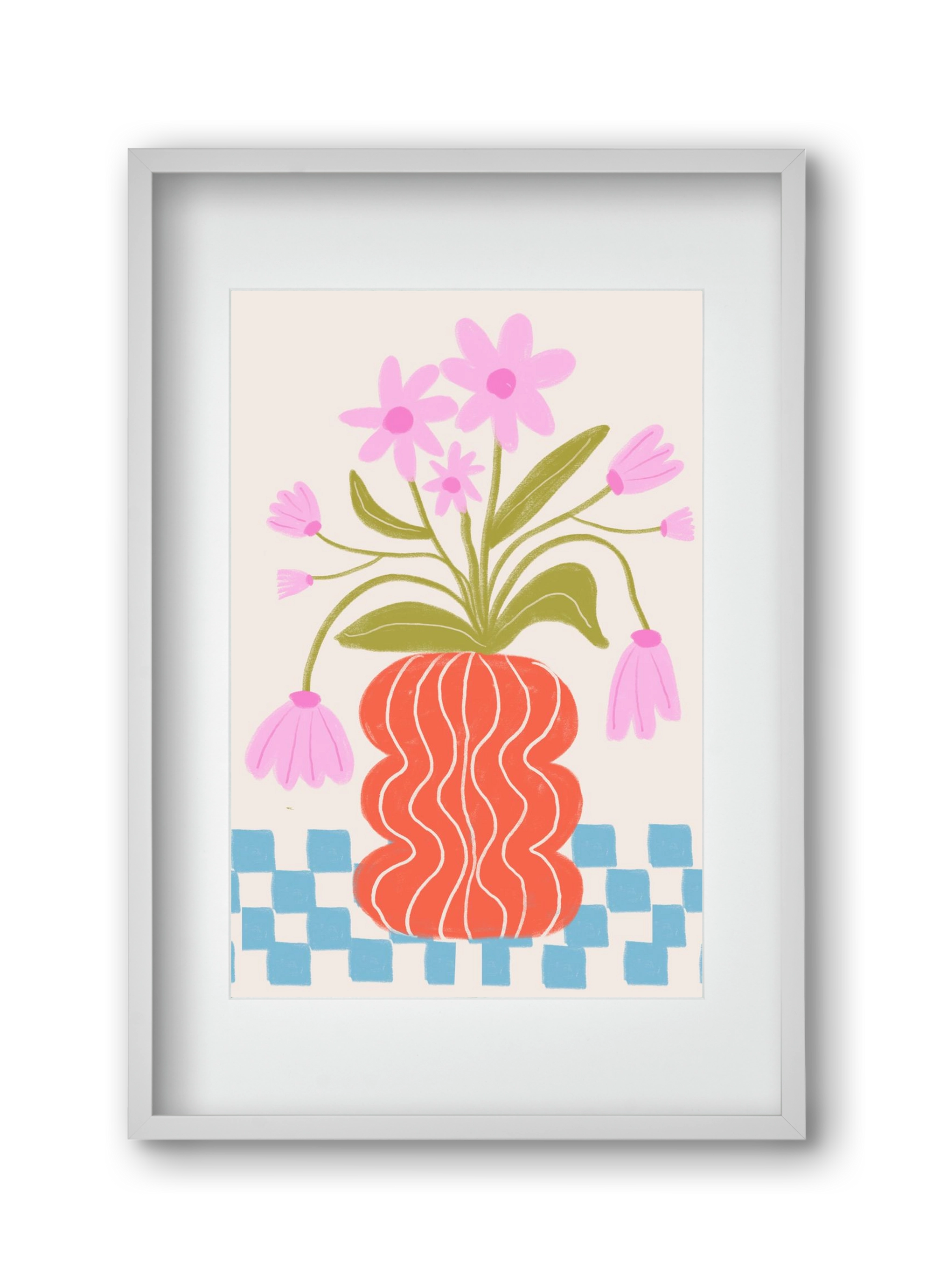 Calm, 30x45 cm (20x30 cm), Fehér keret, paszpartuval