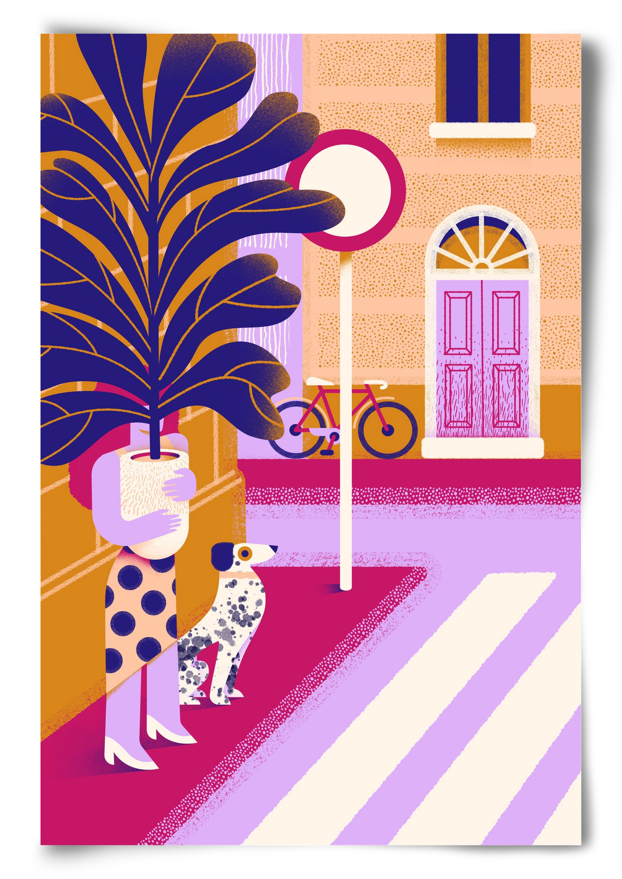 Plantmom and a dalmatian, 20x30 cm, Keret nélkül