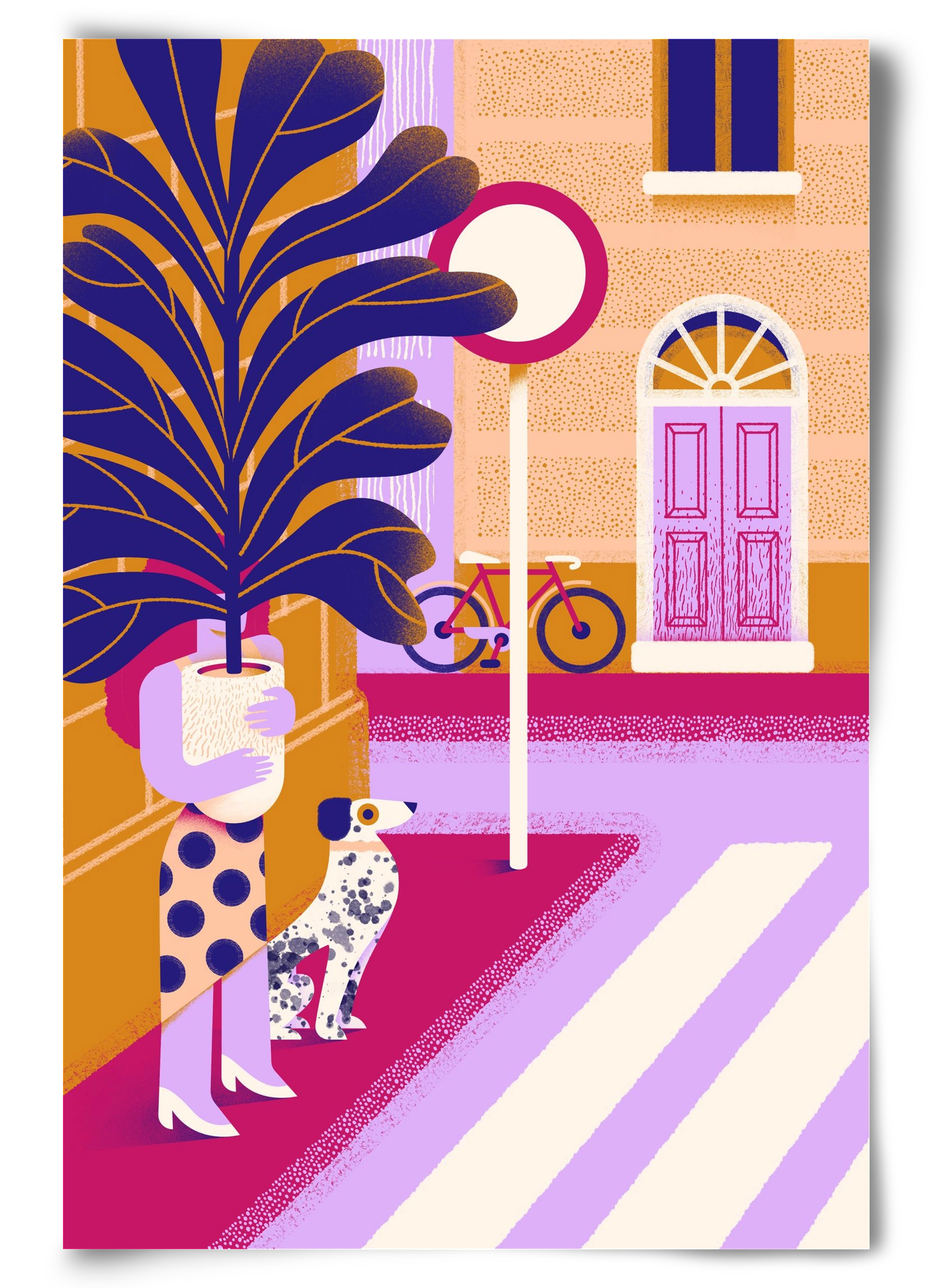 Plantmom and a dalmatian, 60x90 cm, Keret nélkül