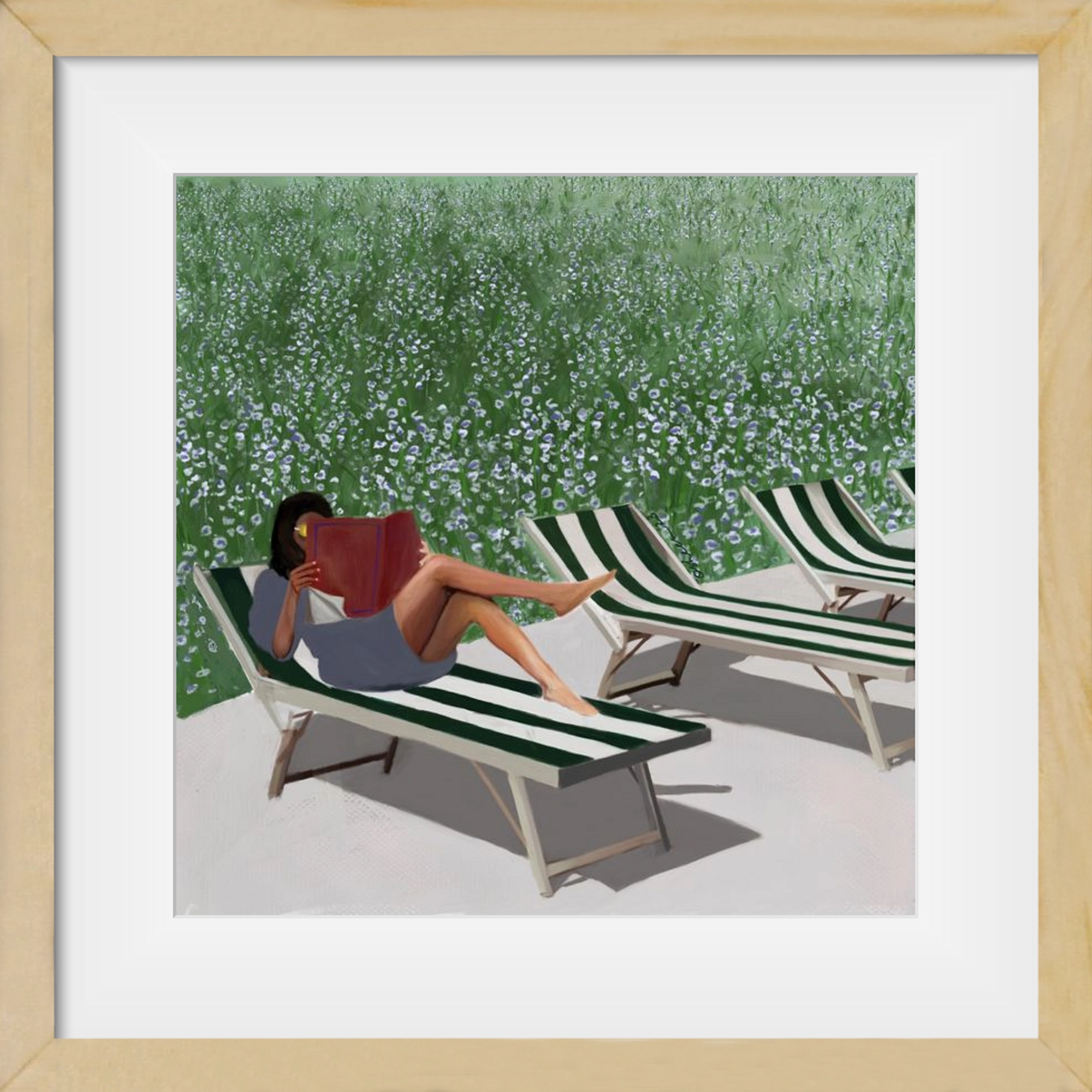 sunkissed, 40x40 cm (30x30 cm), Tölgy keret, paszpartuval