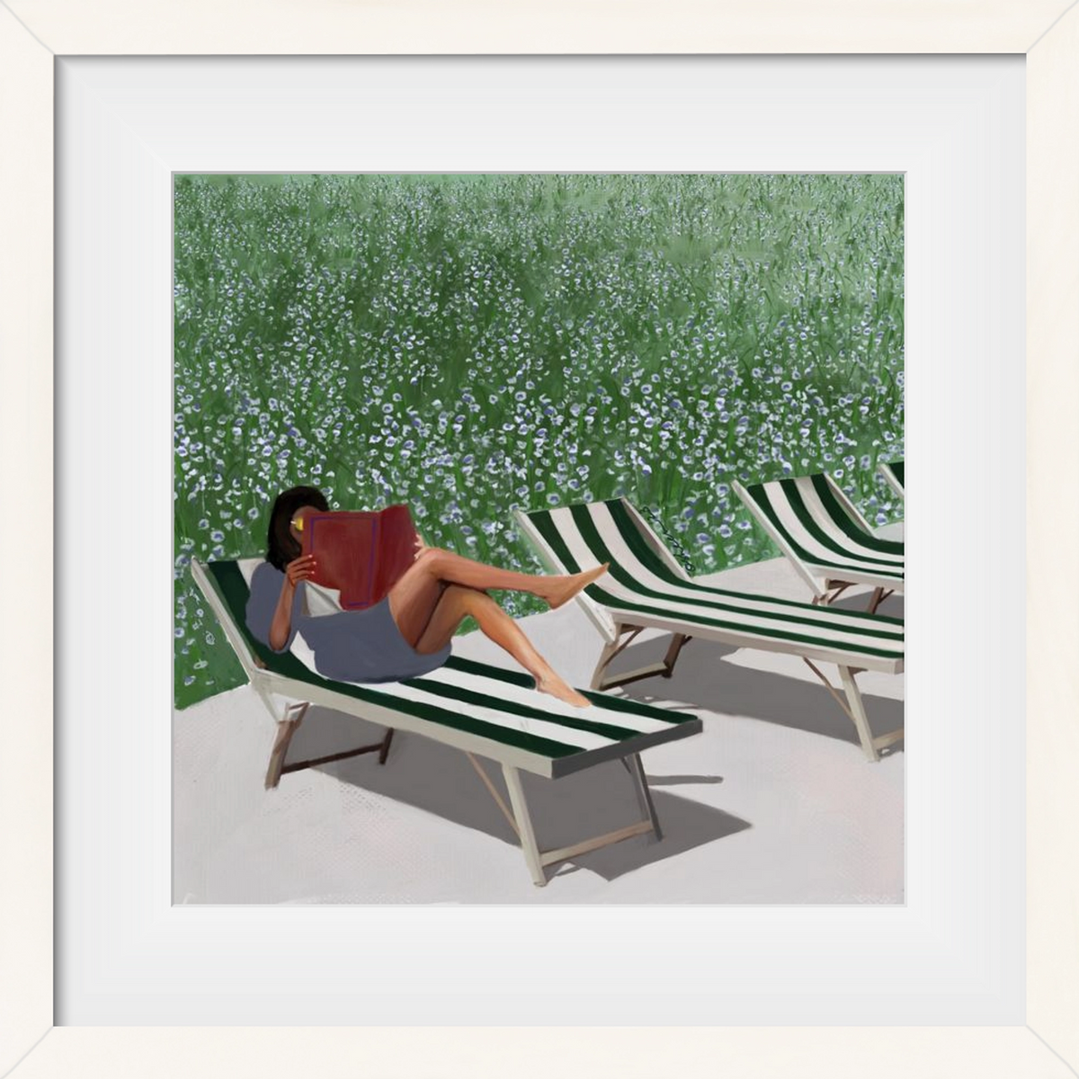 sunkissed, 40x40 cm (30x30 cm), Fehér keret, paszpartuval