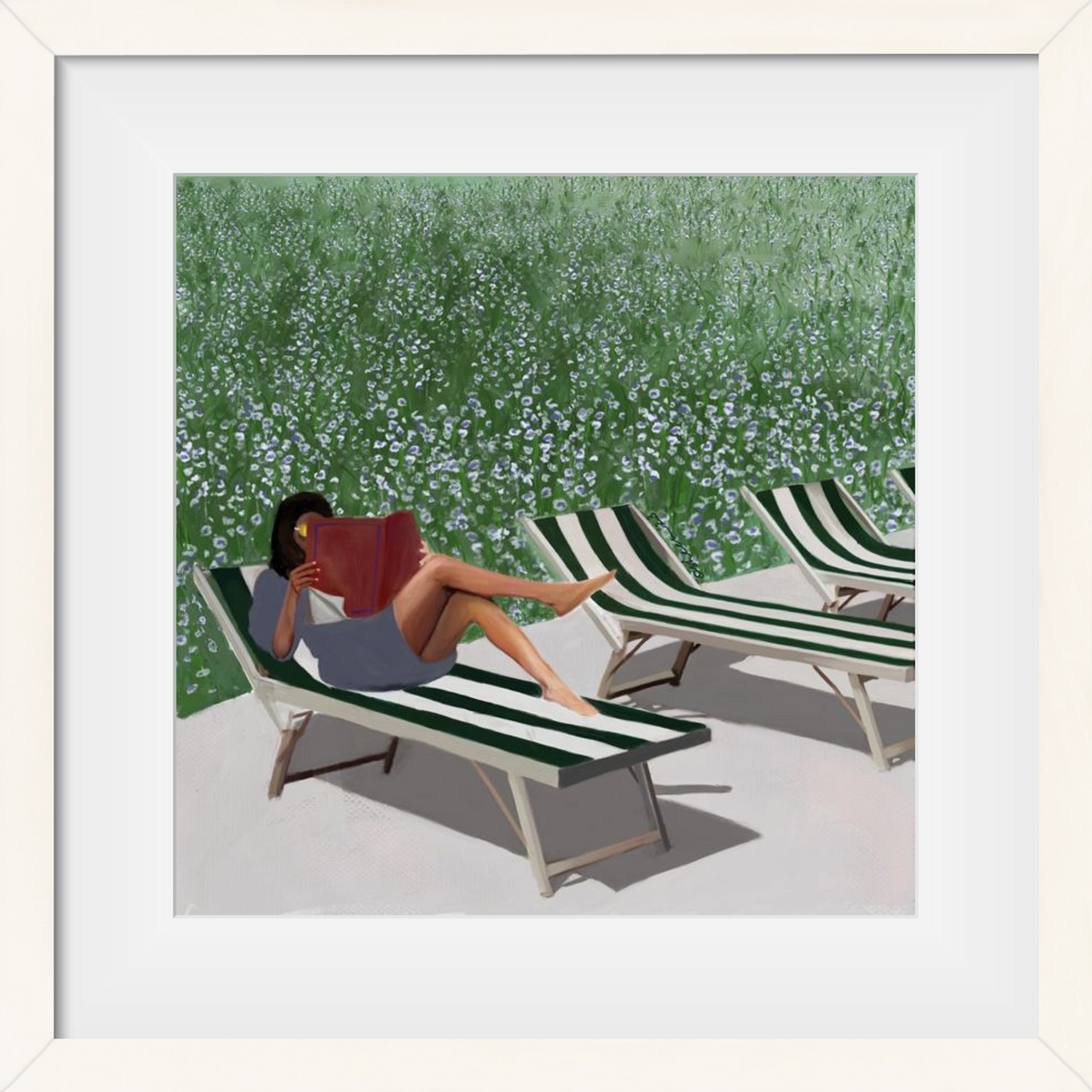 sunkissed, 40x40 cm (30x30 cm), Fehér keret, paszpartuval