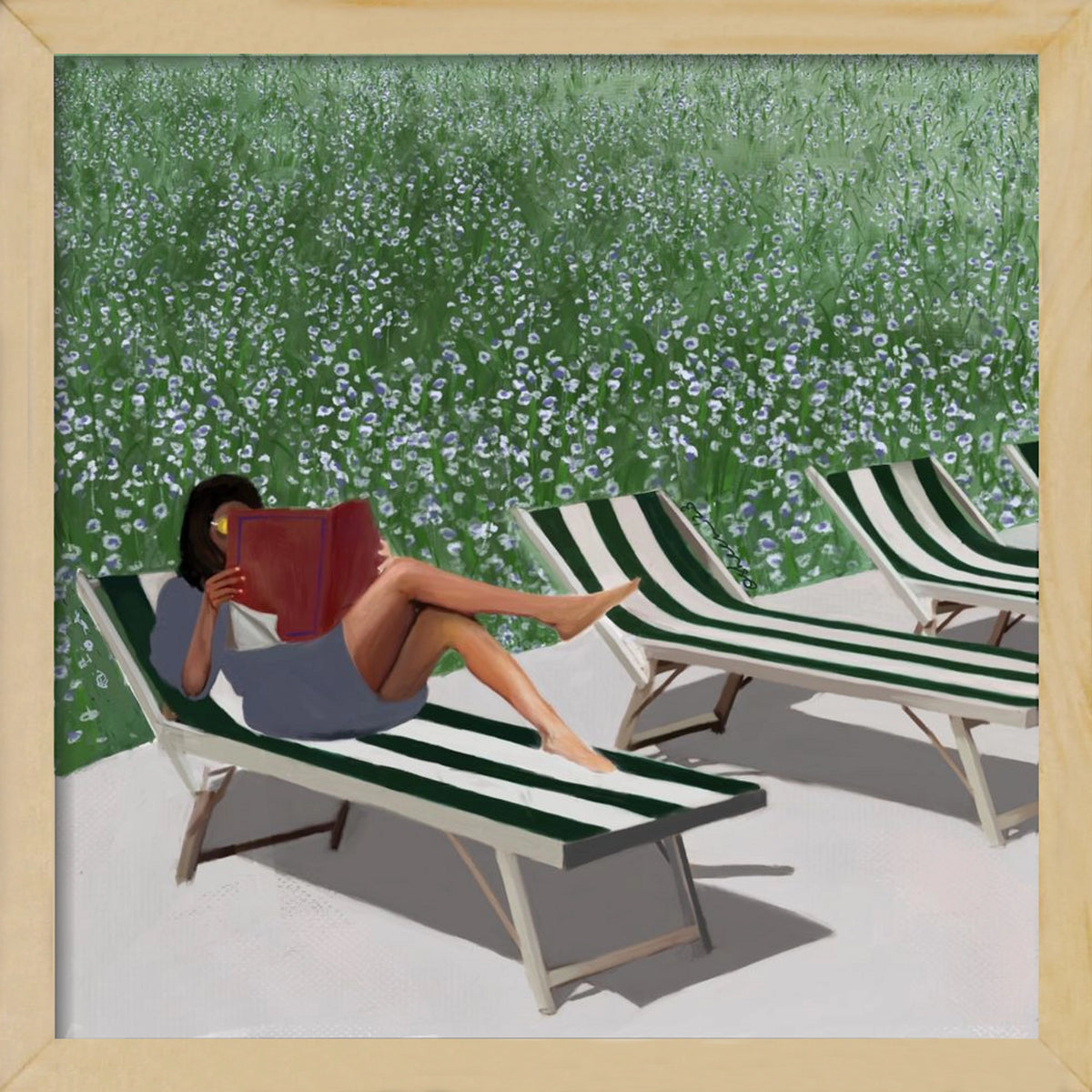 sunkissed, 40x40 cm (40x40 cm), Tölgy keret