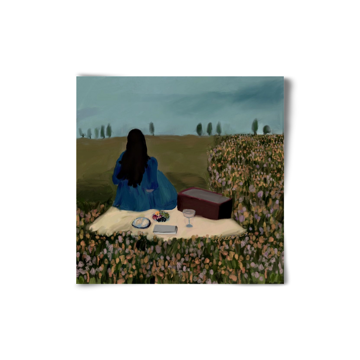  A SOLO PICNIC DATE, 20x20 cm, Keret nélkül