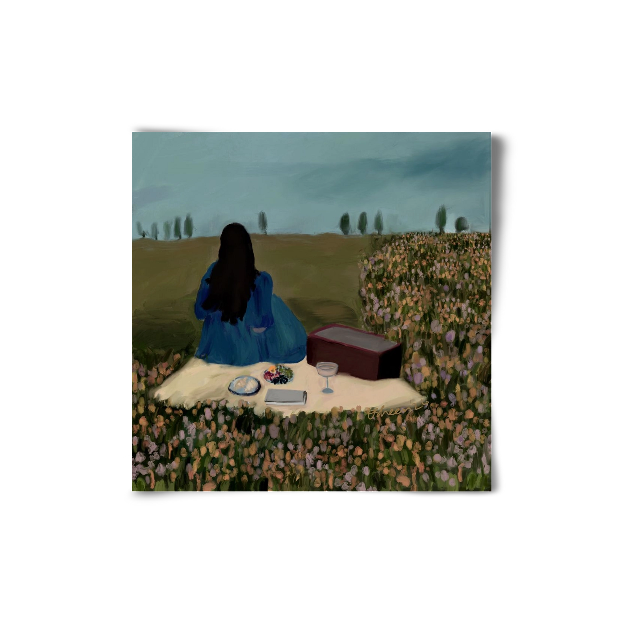  A SOLO PICNIC DATE, 20x20 cm, Keret nélkül