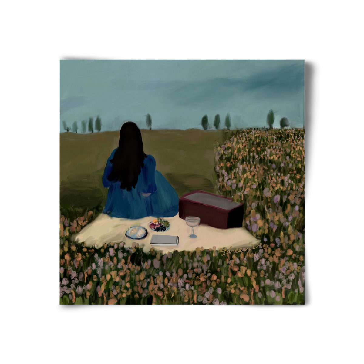  A SOLO PICNIC DATE, 30x30 cm, Keret nélkül