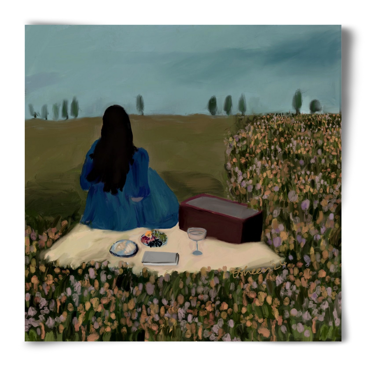  A SOLO PICNIC DATE, 50x50 cm, Keret nélkül