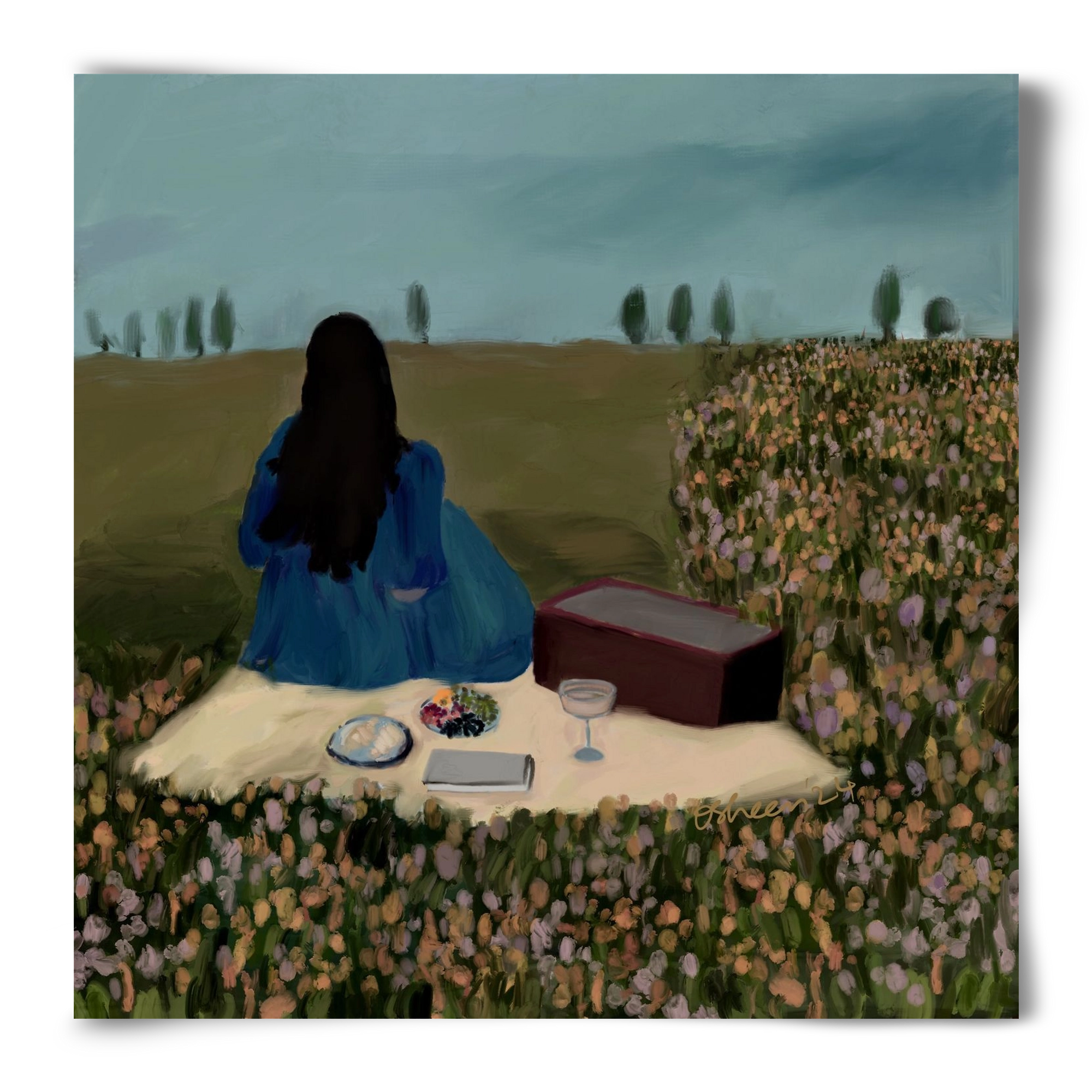  A SOLO PICNIC DATE, 50x50 cm, Keret nélkül