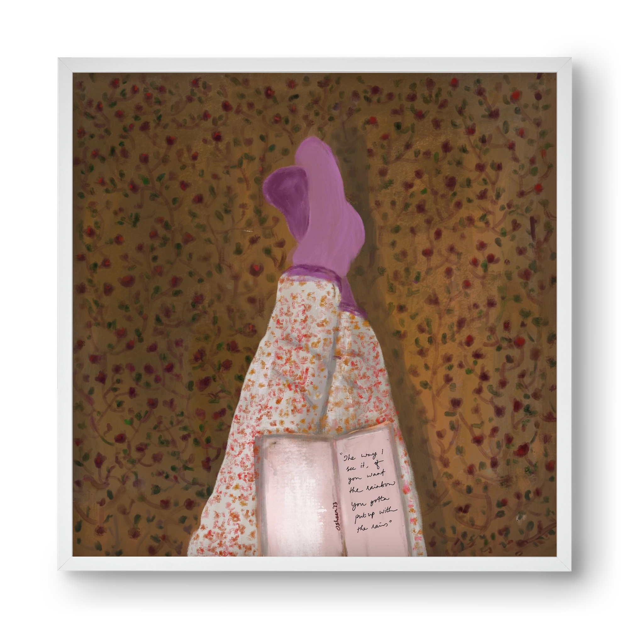 WHISPERS OF THE PAST, 40x40 cm (40x40 cm), Fehér keret