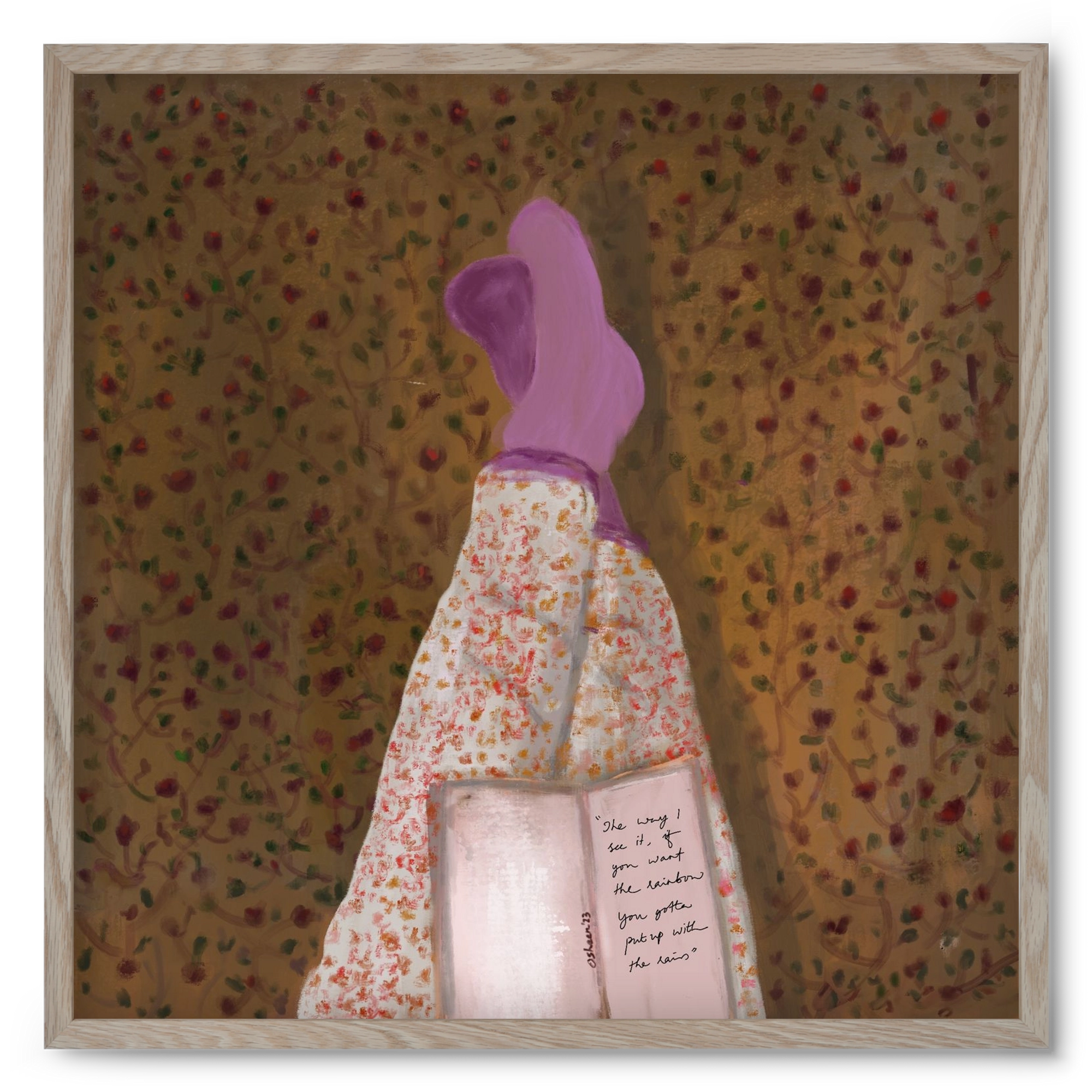 WHISPERS OF THE PAST, 50x50 cm (50x50 cm), Tölgy keret