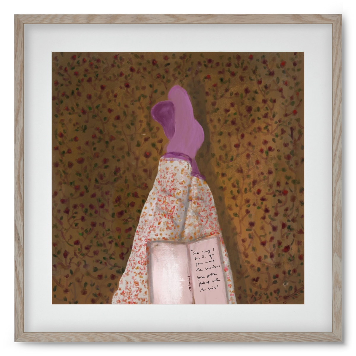 WHISPERS OF THE PAST, 50x50 cm (40x40 cm), Tölgy keret, paszpartuval