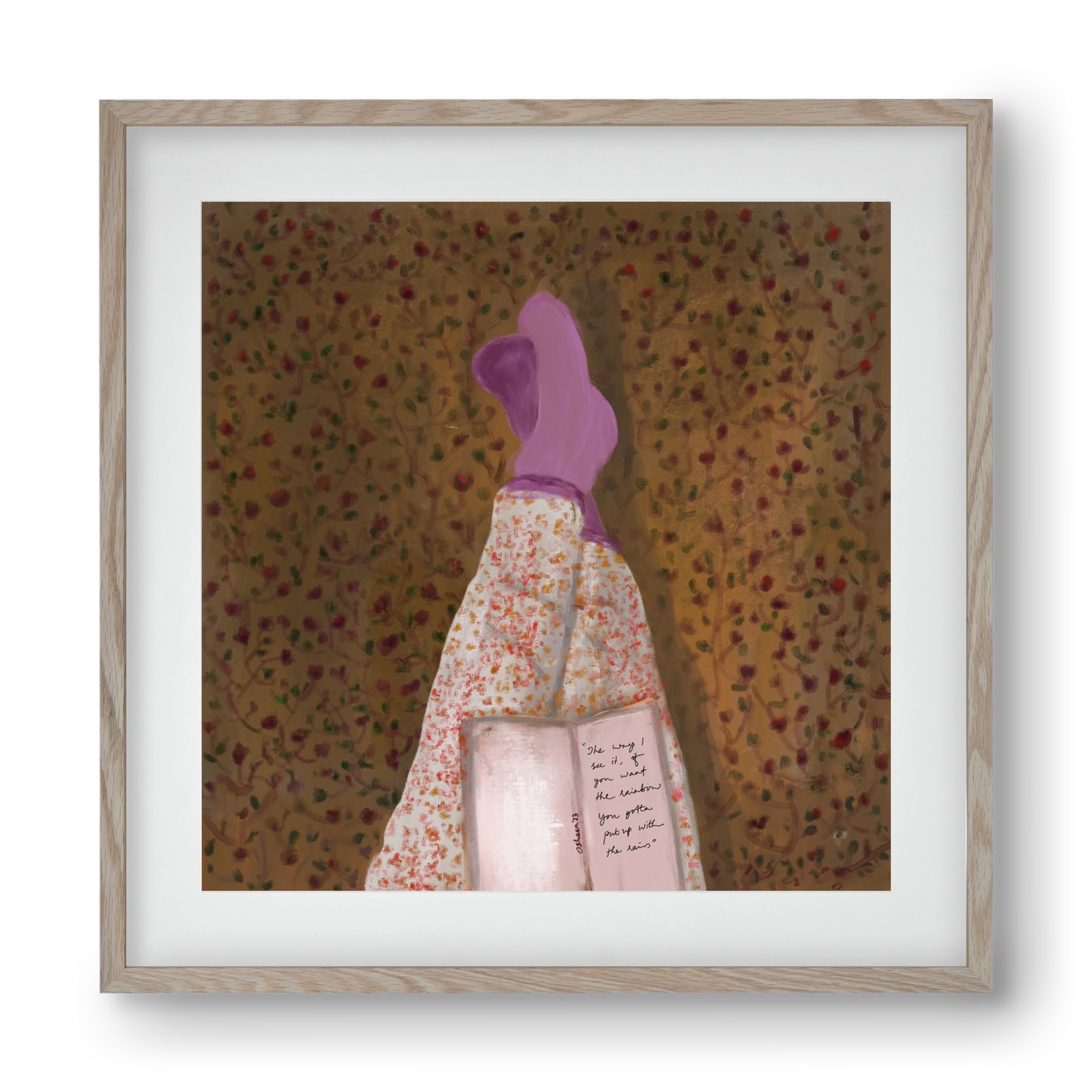 WHISPERS OF THE PAST, 40x40 cm (30x30 cm), Tölgy keret, paszpartuval