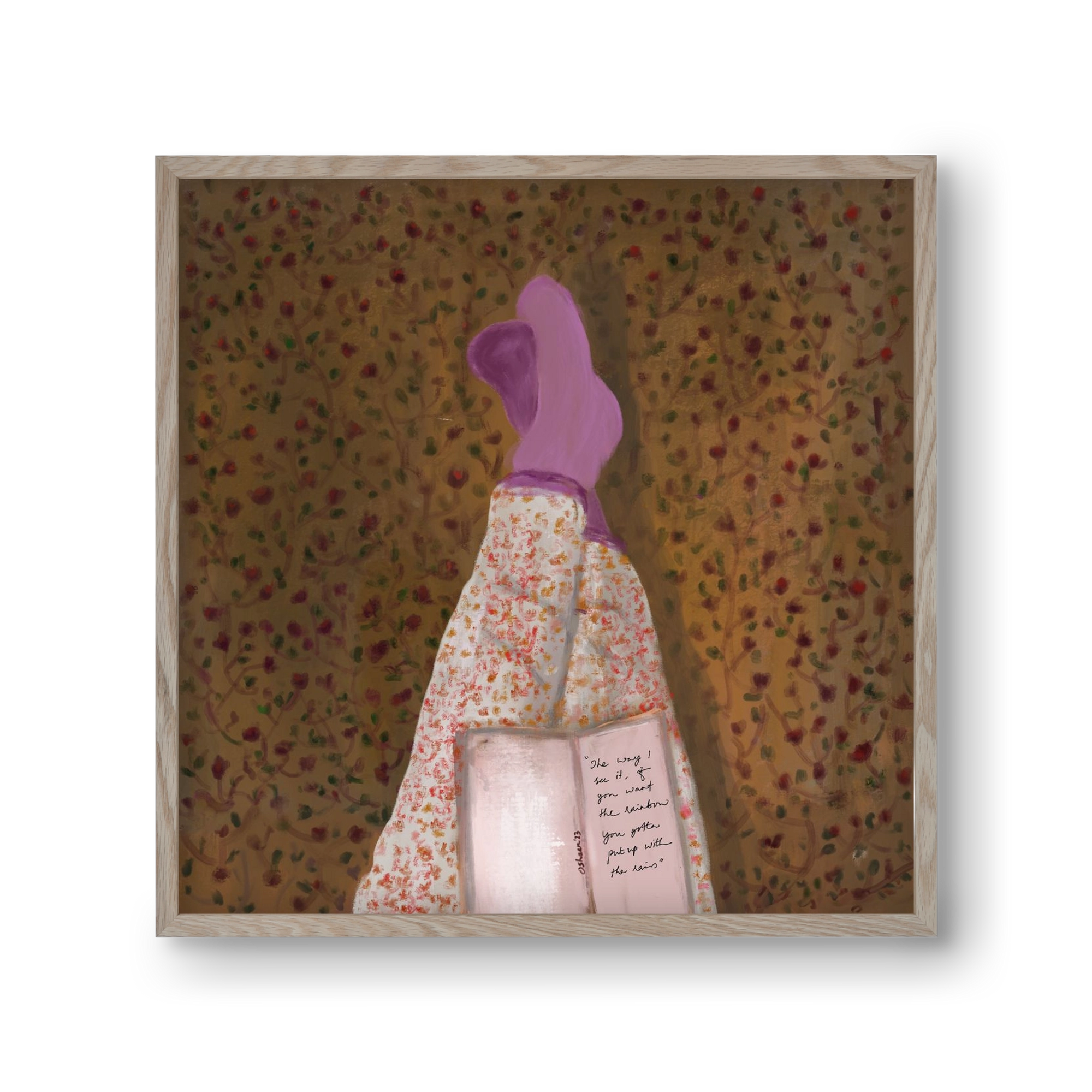 WHISPERS OF THE PAST, 30x30 cm (30x30 cm), Tölgy keret