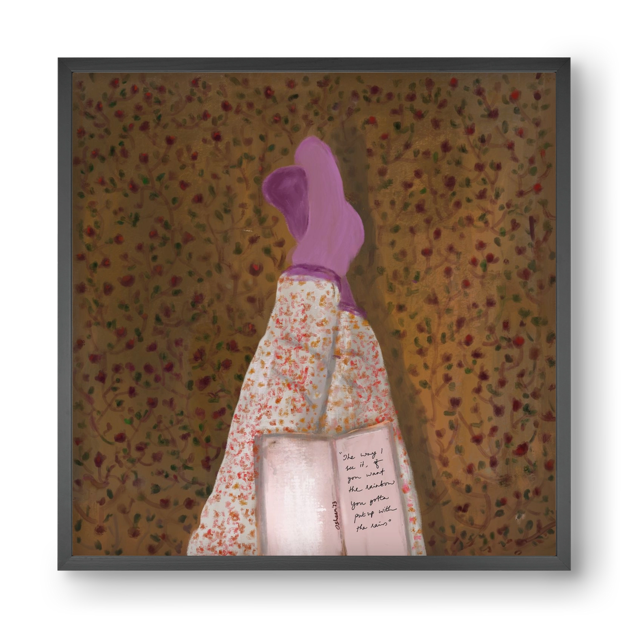 WHISPERS OF THE PAST, 40x40 cm (40x40 cm), Fekete keret