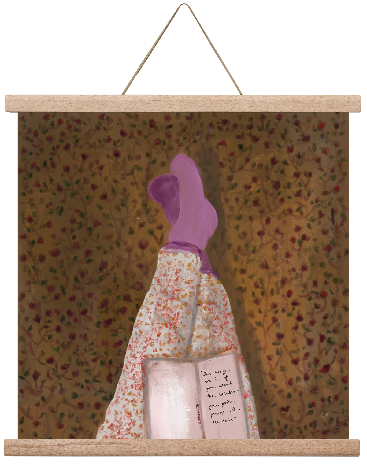 WHISPERS OF THE PAST, 40x40 cm (40x40 cm), Tölgy akasztó