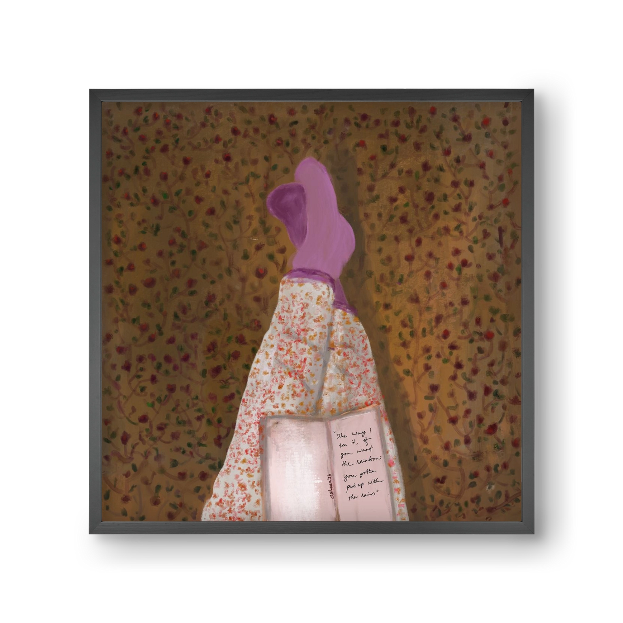 WHISPERS OF THE PAST, 30x30 cm (30x30 cm), Fekete keret