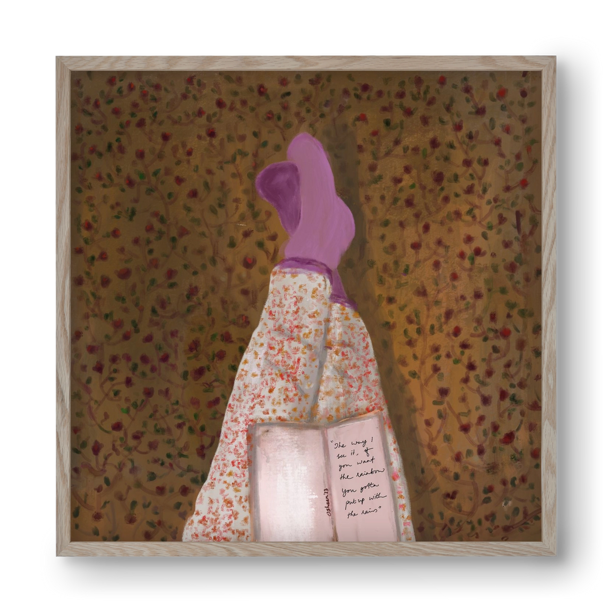 WHISPERS OF THE PAST, 40x40 cm (40x40 cm), Tölgy keret