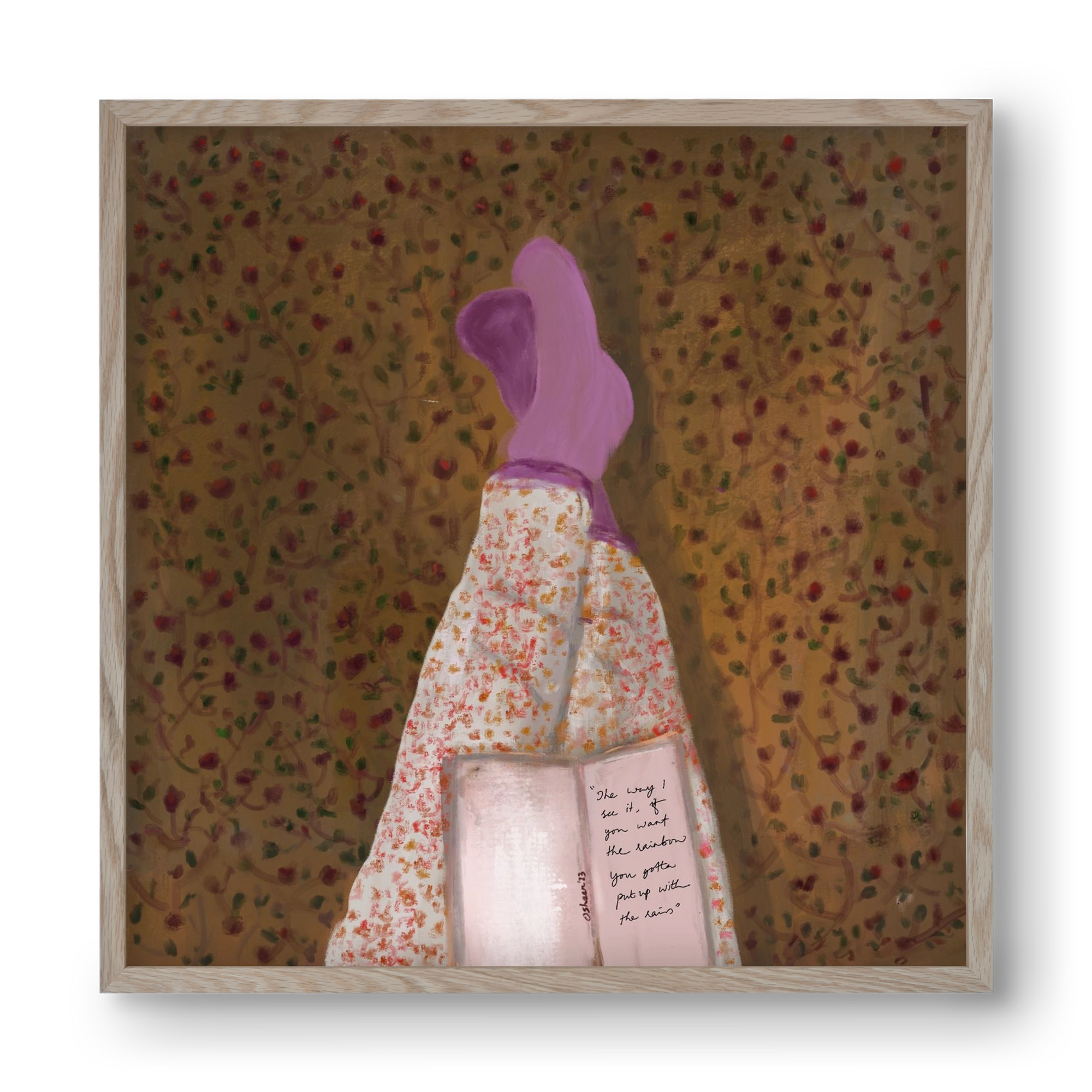 WHISPERS OF THE PAST, 40x40 cm (40x40 cm), Tölgy keret