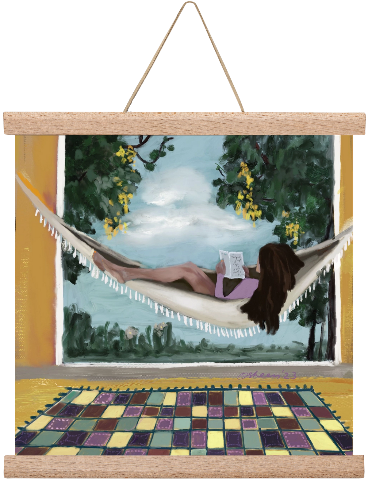 HAMMOCK HAVEN, 30x30 cm (30x30 cm), Tölgy akasztó