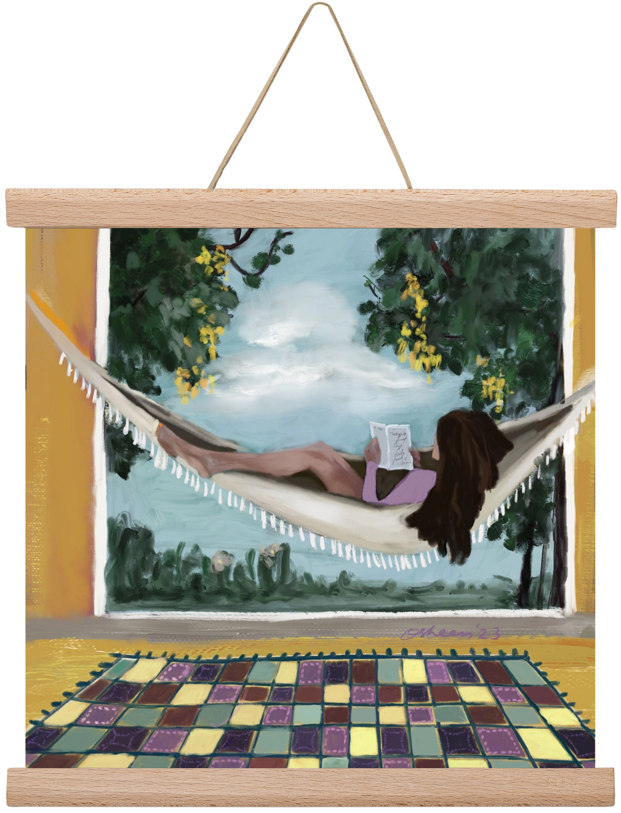 HAMMOCK HAVEN, 30x30 cm (30x30 cm), Tölgy akasztó