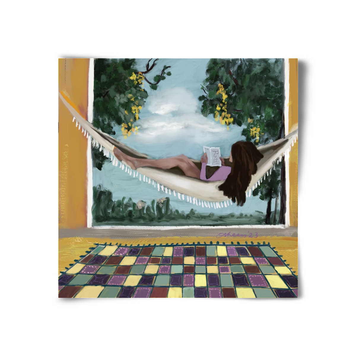 HAMMOCK HAVEN, 30x30 cm, Keret nélkül